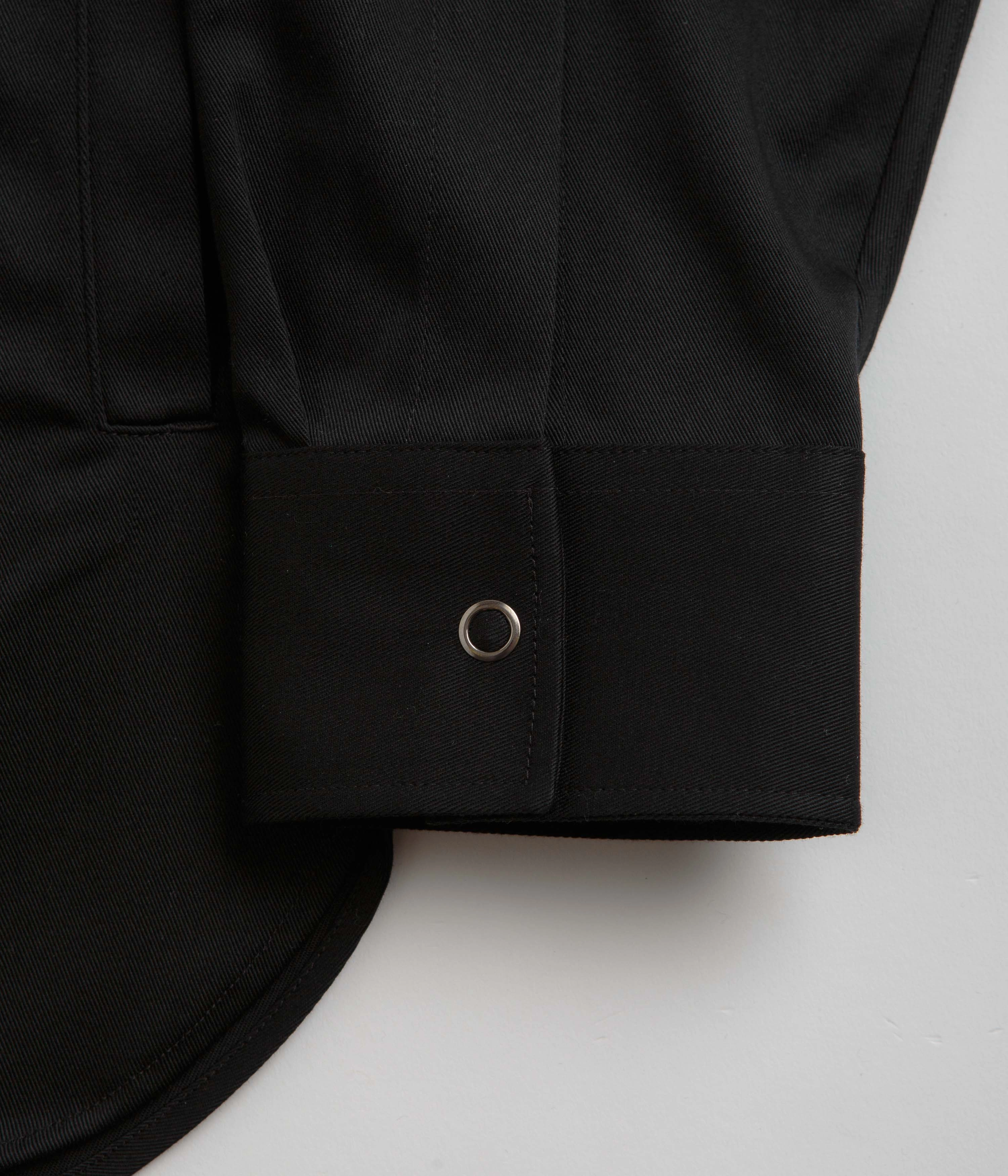Norse Projects Ulrik Gabardine Zipped Overshirt - Black Wind Lock