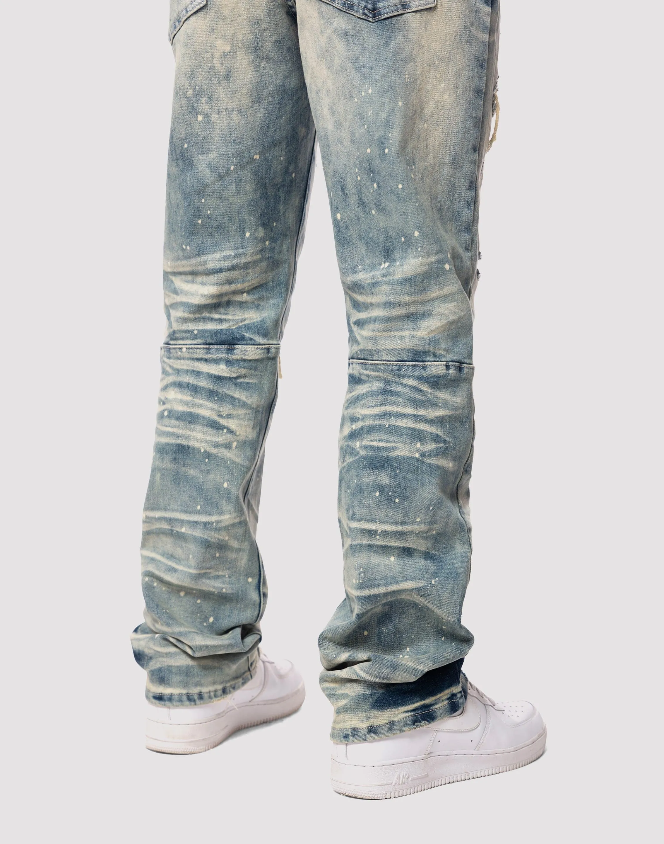 Grindhouse Streak Bleach Slim Fit Jeans Recycled Fit BreathableLining
