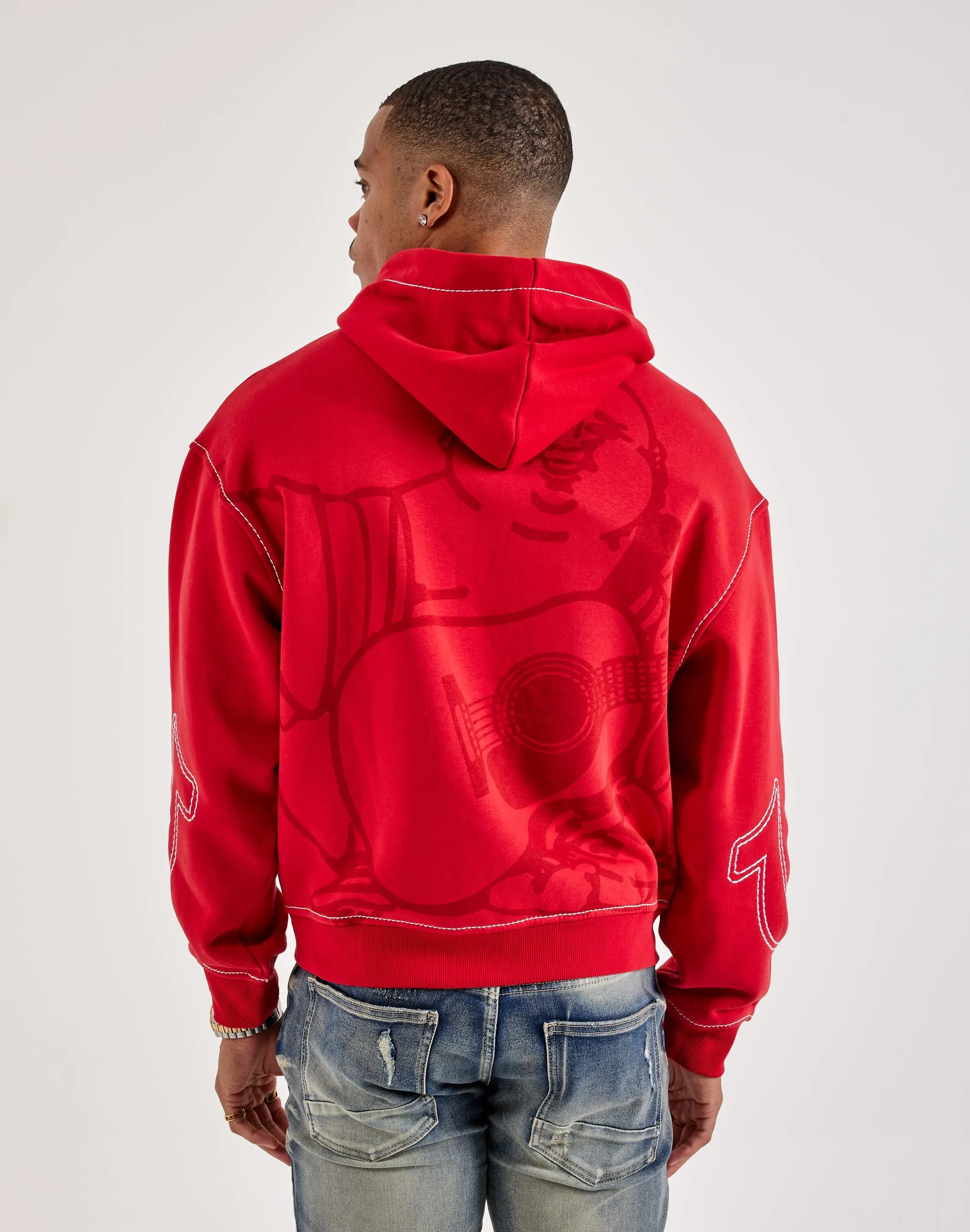 True Religion Anniversary Big-T Zip Fleece Hoodie Teen Fresh