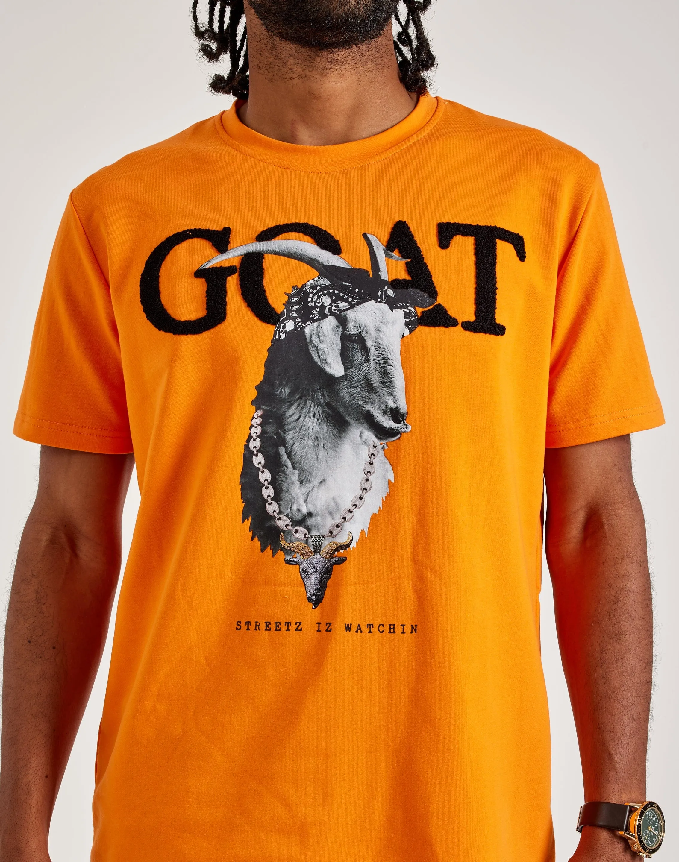 Story Mood WrinkleResistantFabric Streetz Iz Watchin Goat Tee