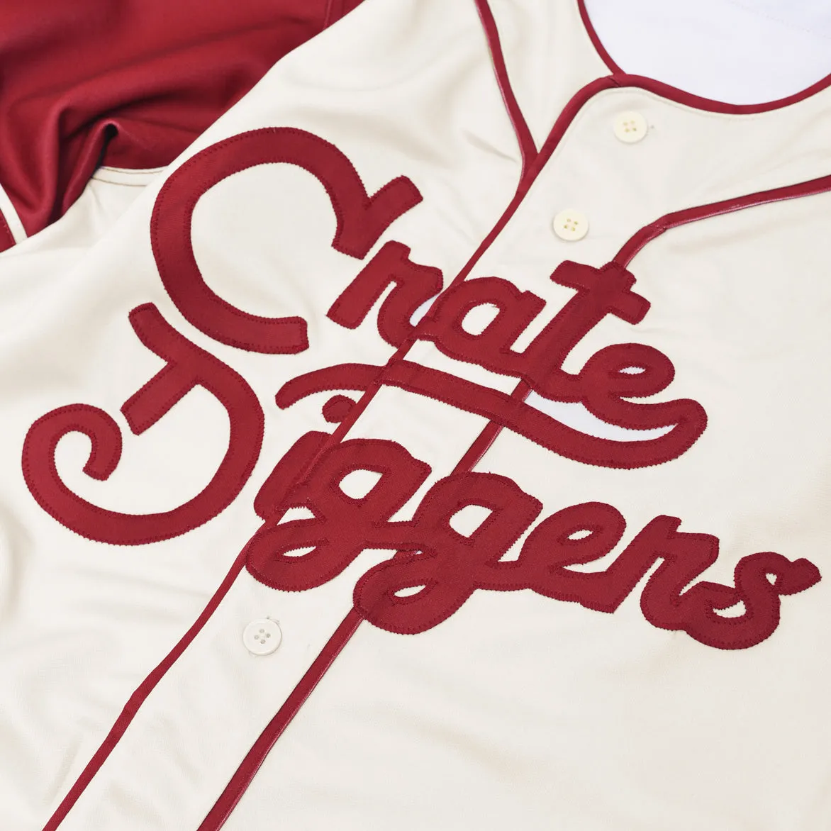 Sustain Glow CRATE DIGGERS PHILADELPHIA JERSEY - CREAM / BURGUNDY