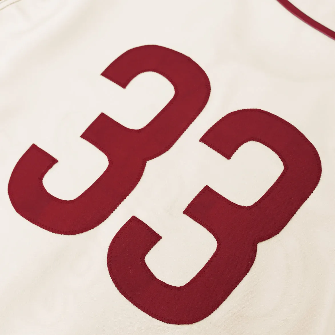 CRATE DIGGERS PHILADELPHIA JERSEY - CREAM / BURGUNDY Art Mood Vegan Mood