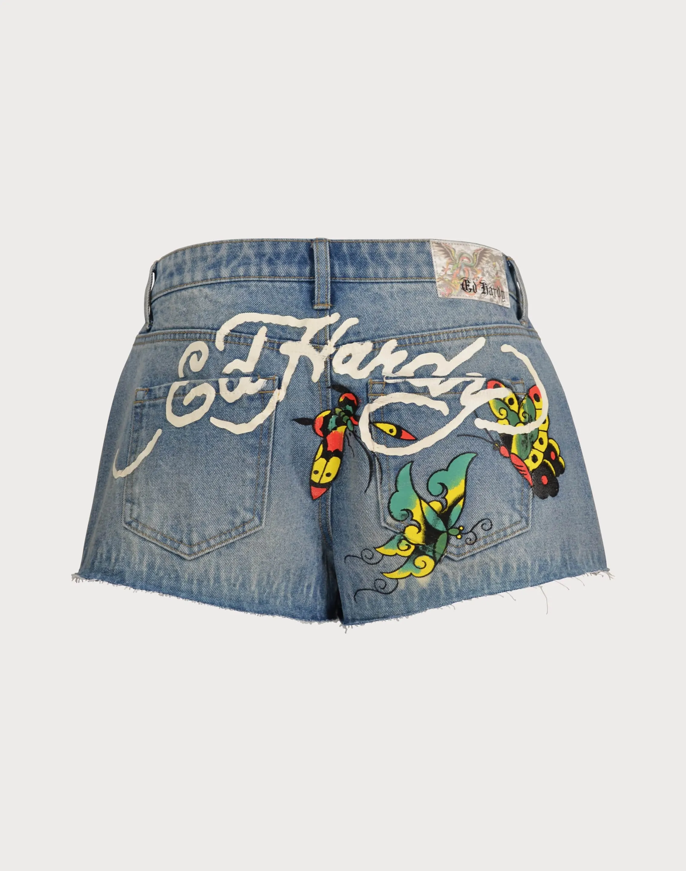 WaterRepellentSurface Ed Hardy BFly Denim Shorts