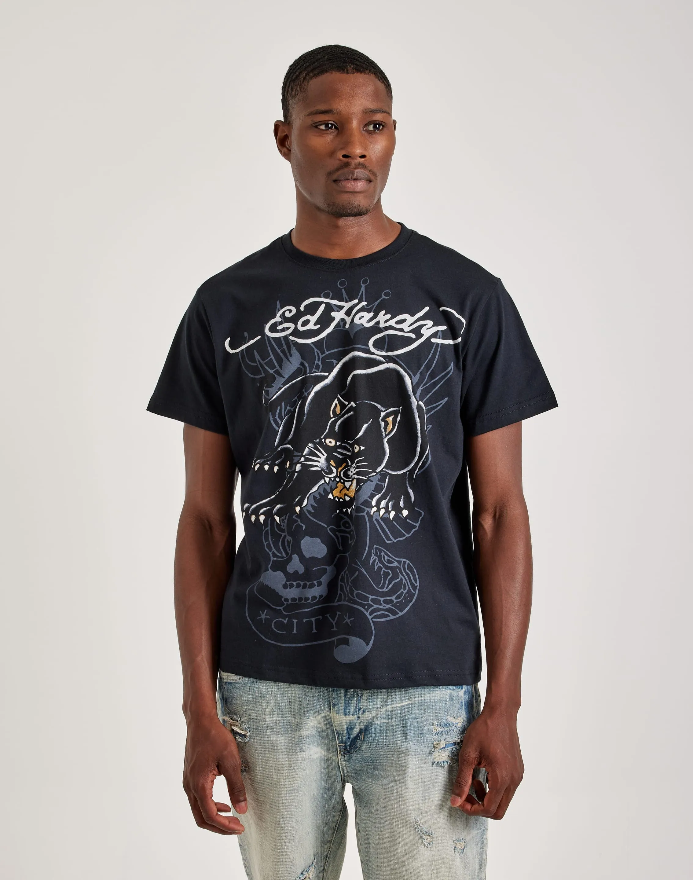 Ed Hardy Crouching Panther Tee MoistureControl Fabric