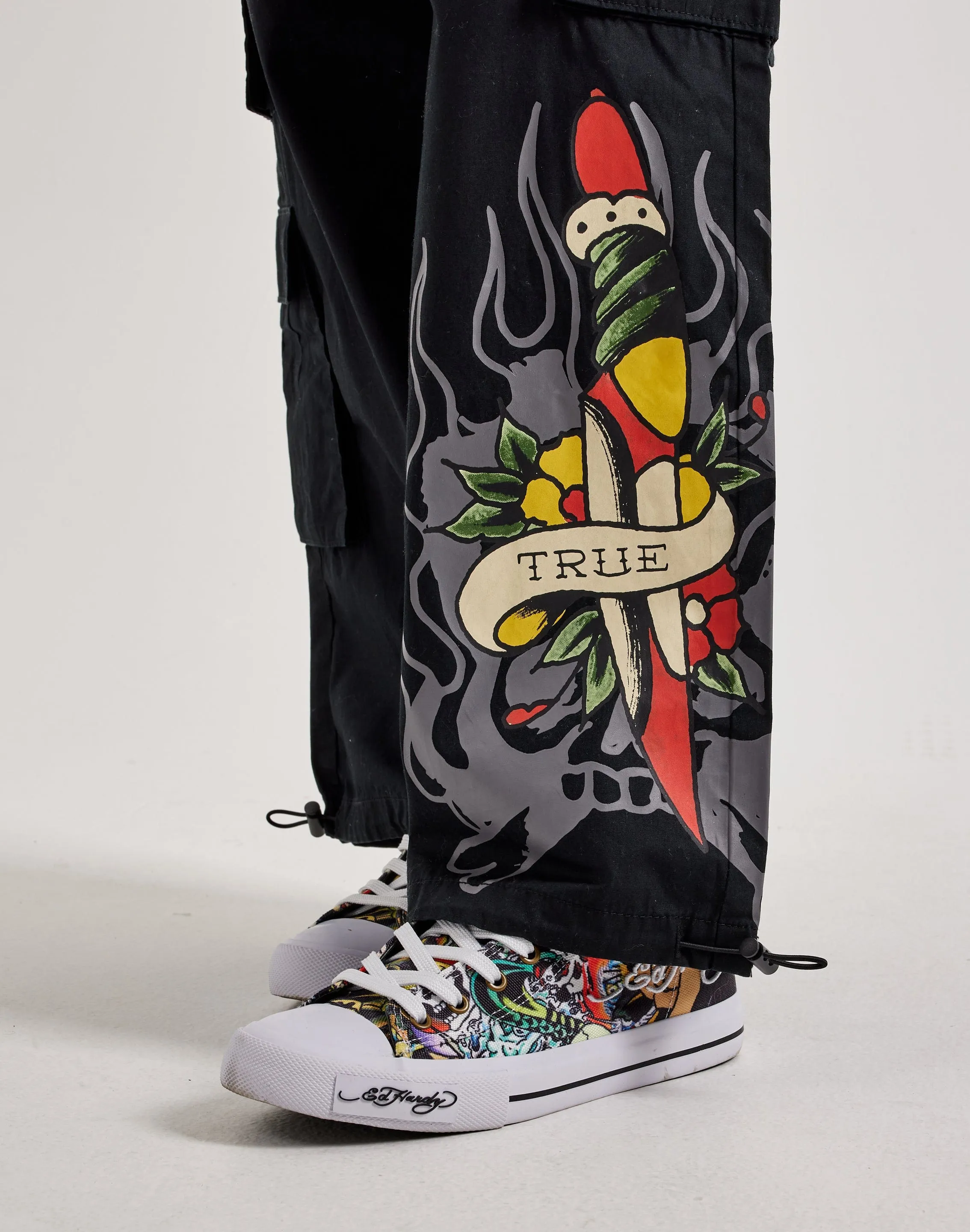 Star Light Ed Hardy Dagger Skull Cargo Pants