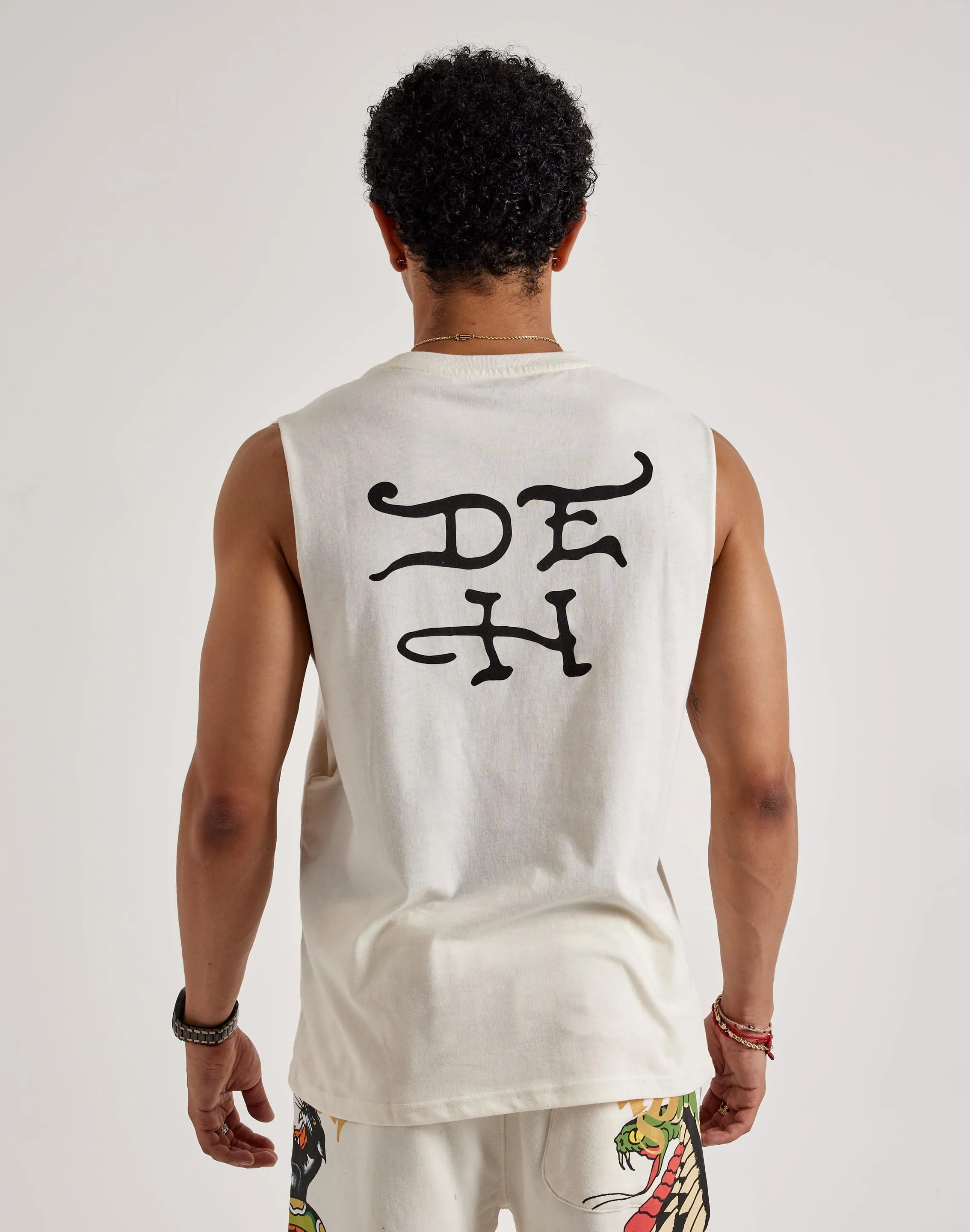 Ed Hardy Death Before Dishonor Eagle Sleeveless Tee Magic Glow LowProfile