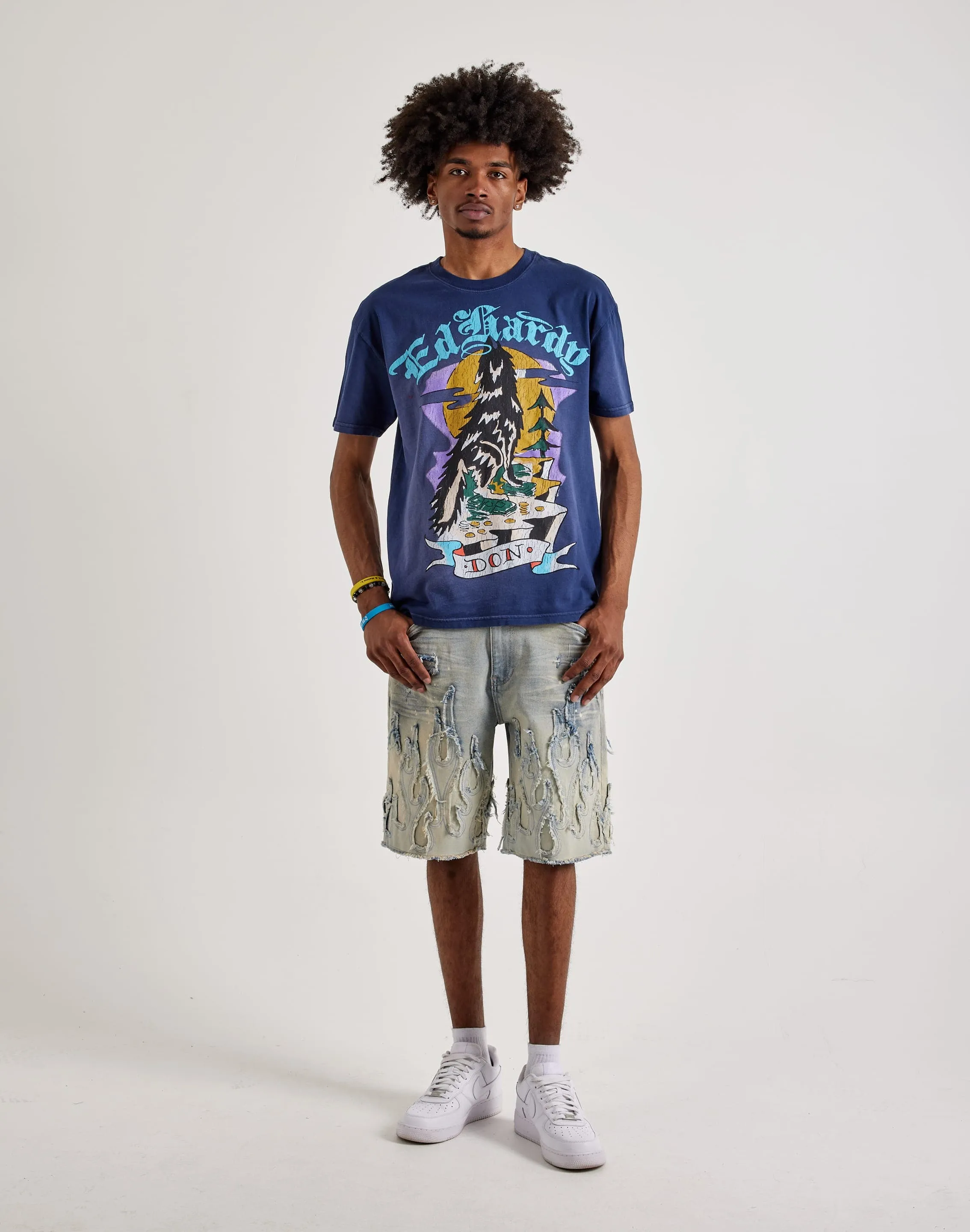 Legend Fit Semi Formal Ed Hardy  Don Wolf Short Sleeve Boxy Tee