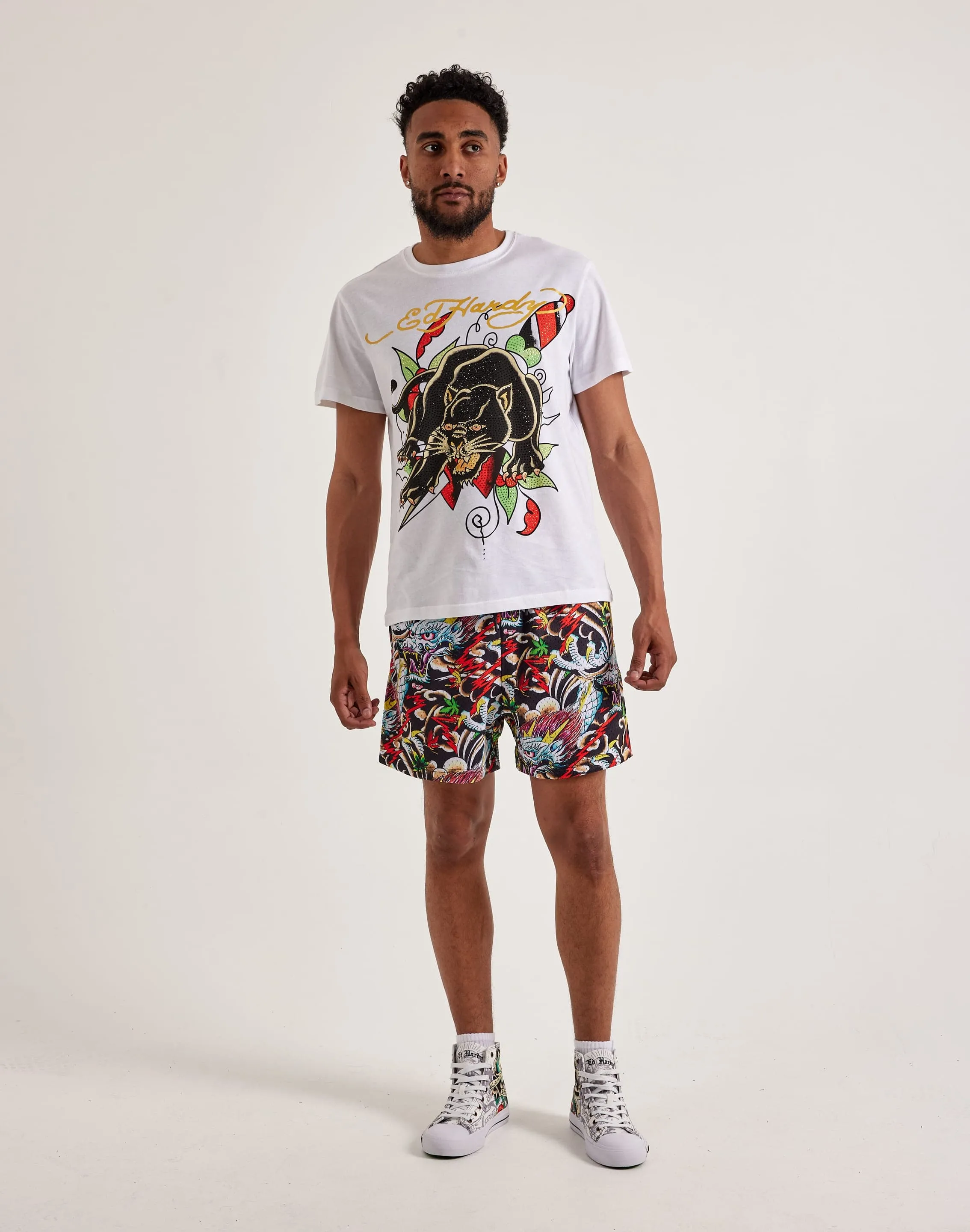 Ed Hardy Dragon Mesh Shorts CompressionEnhanced Daily Fit