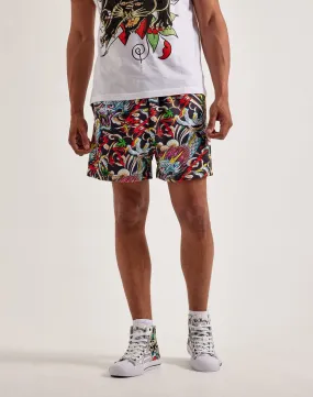 Ed Hardy Dragon Mesh Shorts HygroscopicFiber