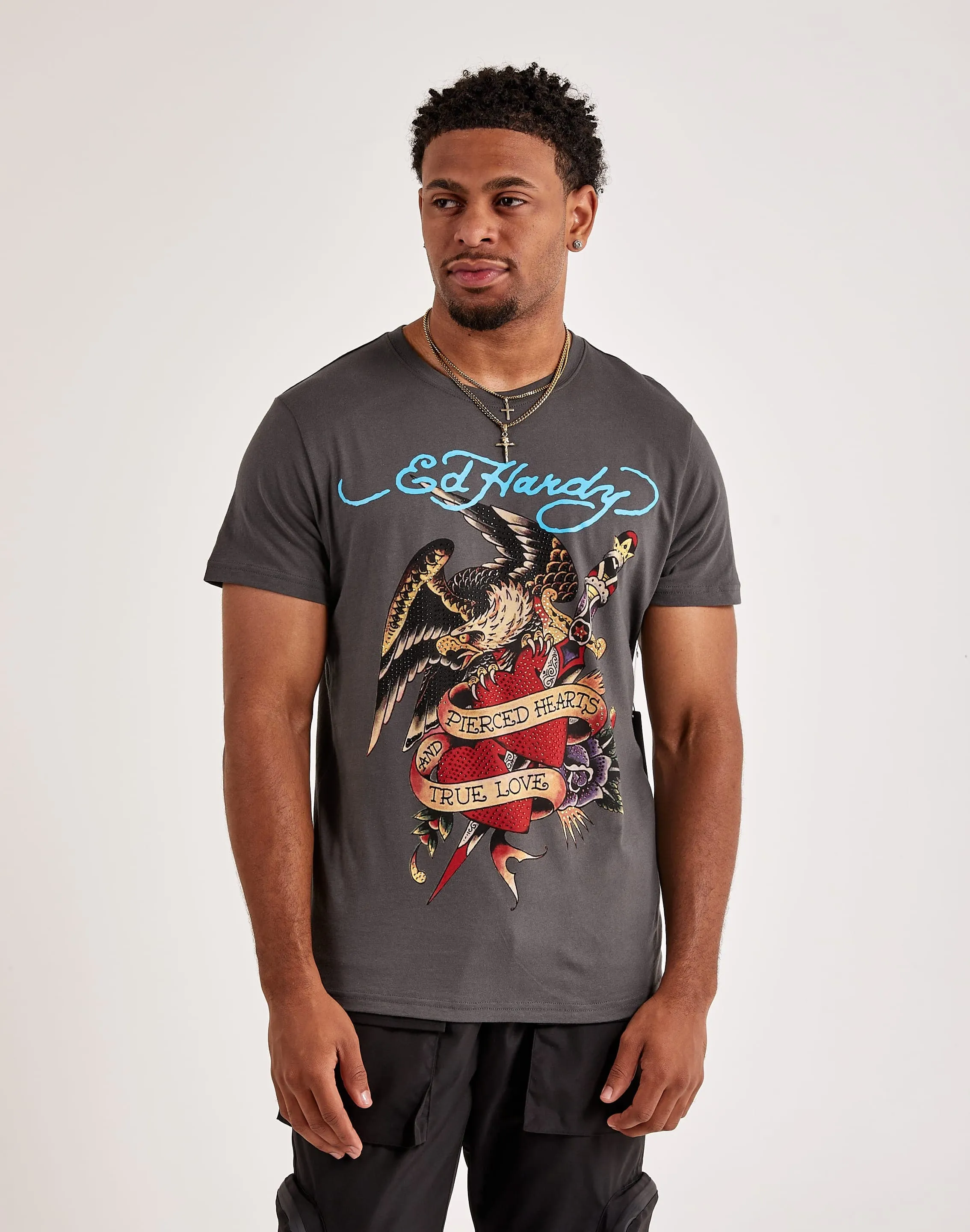 RollUp Sleeves FlexibleCollarDesign Ed Hardy Eagle Dagger Tee