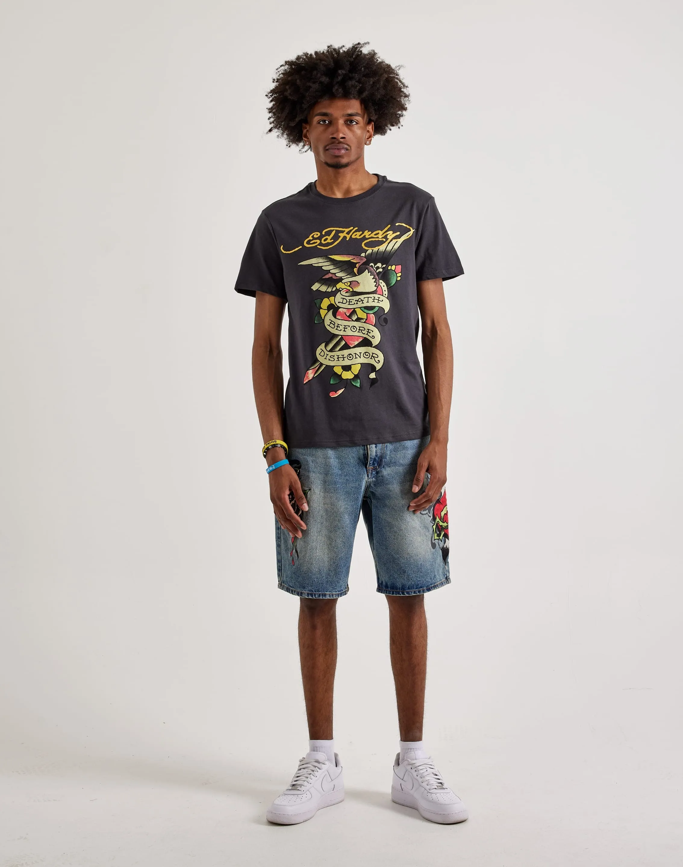 Ed Hardy  Eagle Short Sleeve Tee Road Soul