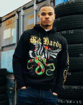 Ed Hardy Eagle Snake Hoodie Zen Glow