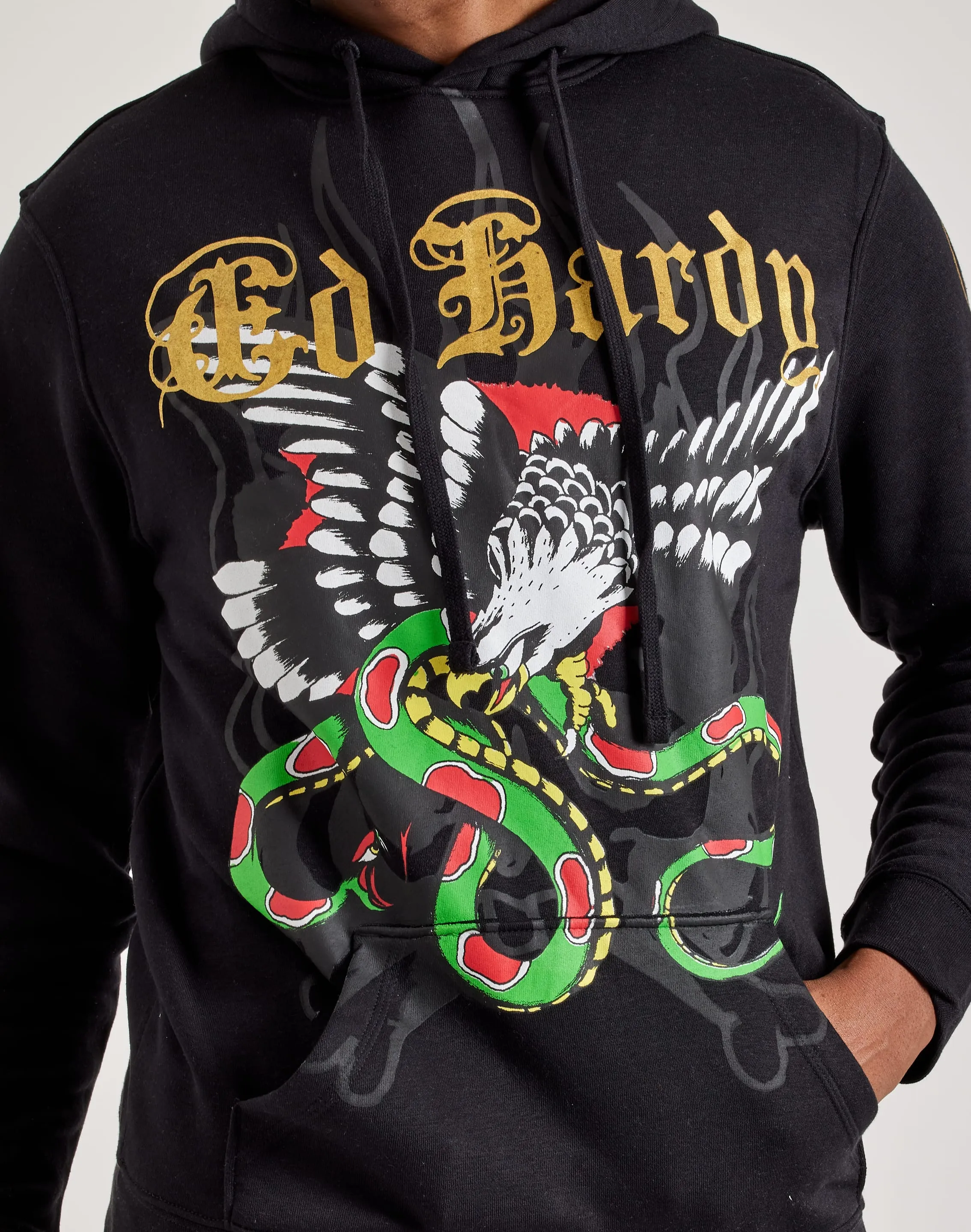 Ed Hardy Eagle Snake Hoodie QuickRelease Closure MultiFunctional Pockets