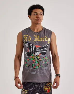 Ed Hardy Eagle Snake Sleeveless Tee AdjustableWaist
