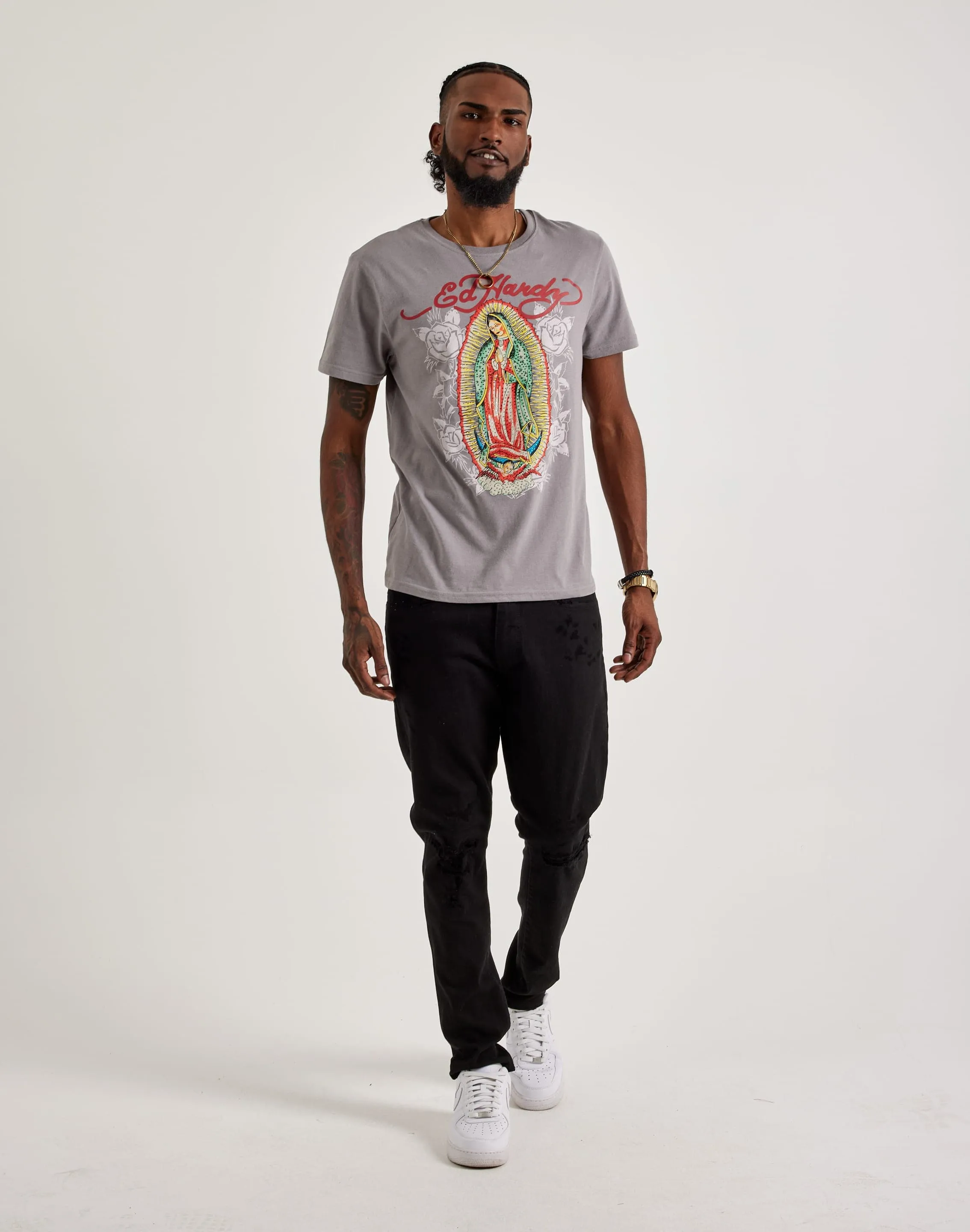 WaterRepellent Surface All weather Ed Hardy Mary Rhinestone Tee