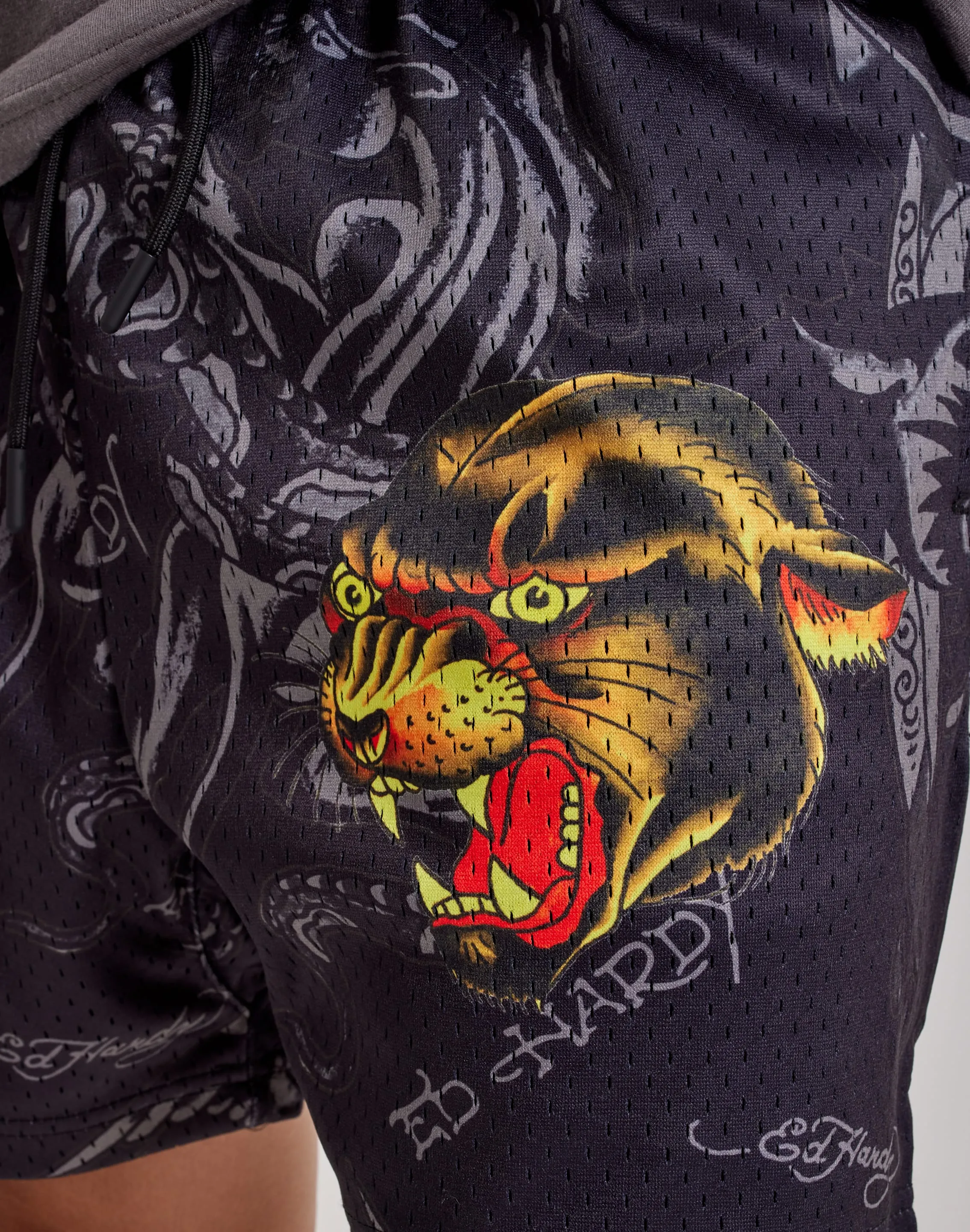 Art Core Ed Hardy Panther Mesh Shorts