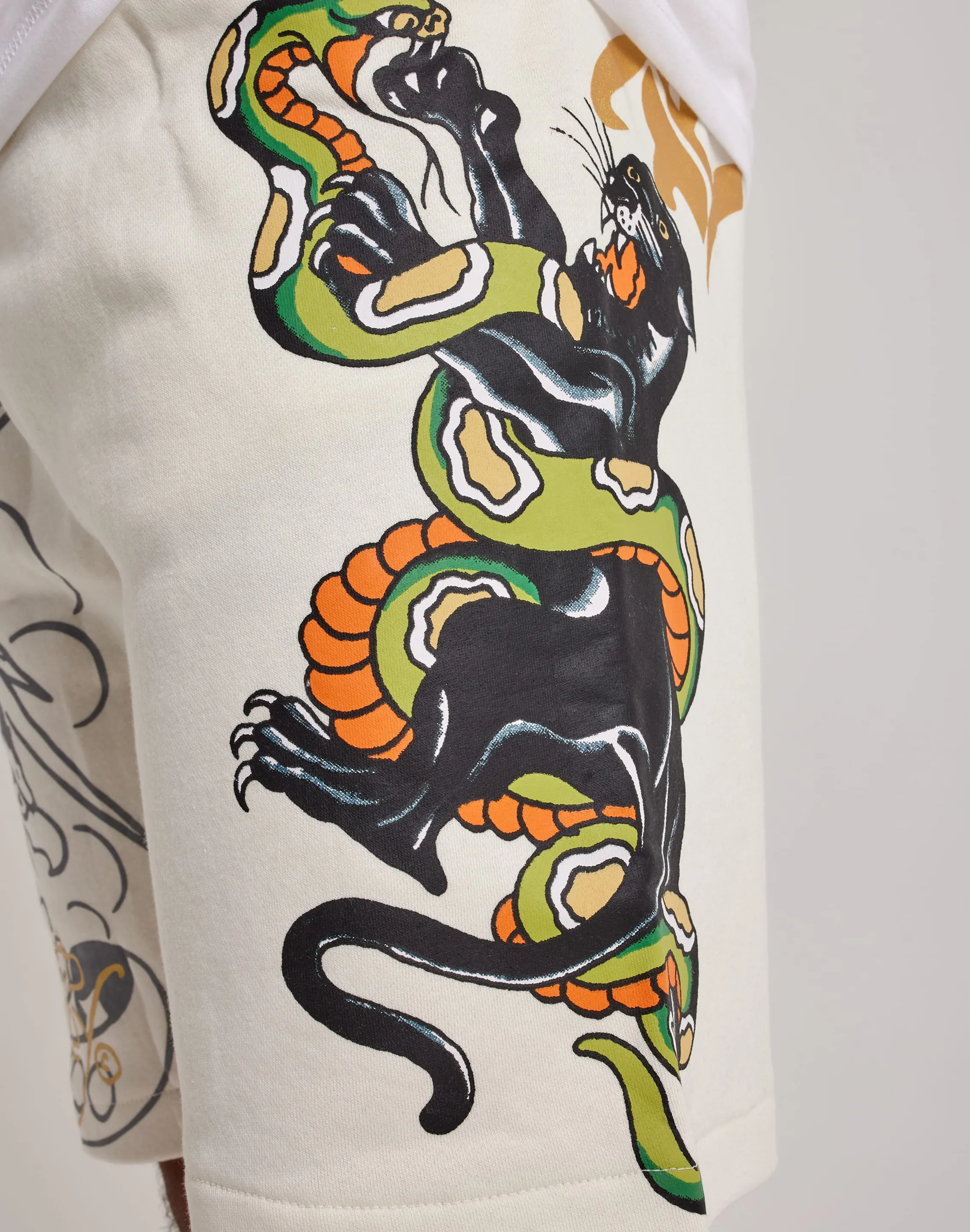Ed Hardy Panther Snake Fleece Shorts Summer Air
