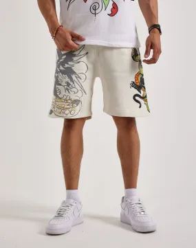 Ed Hardy Panther Snake Fleece Shorts Winter Core
