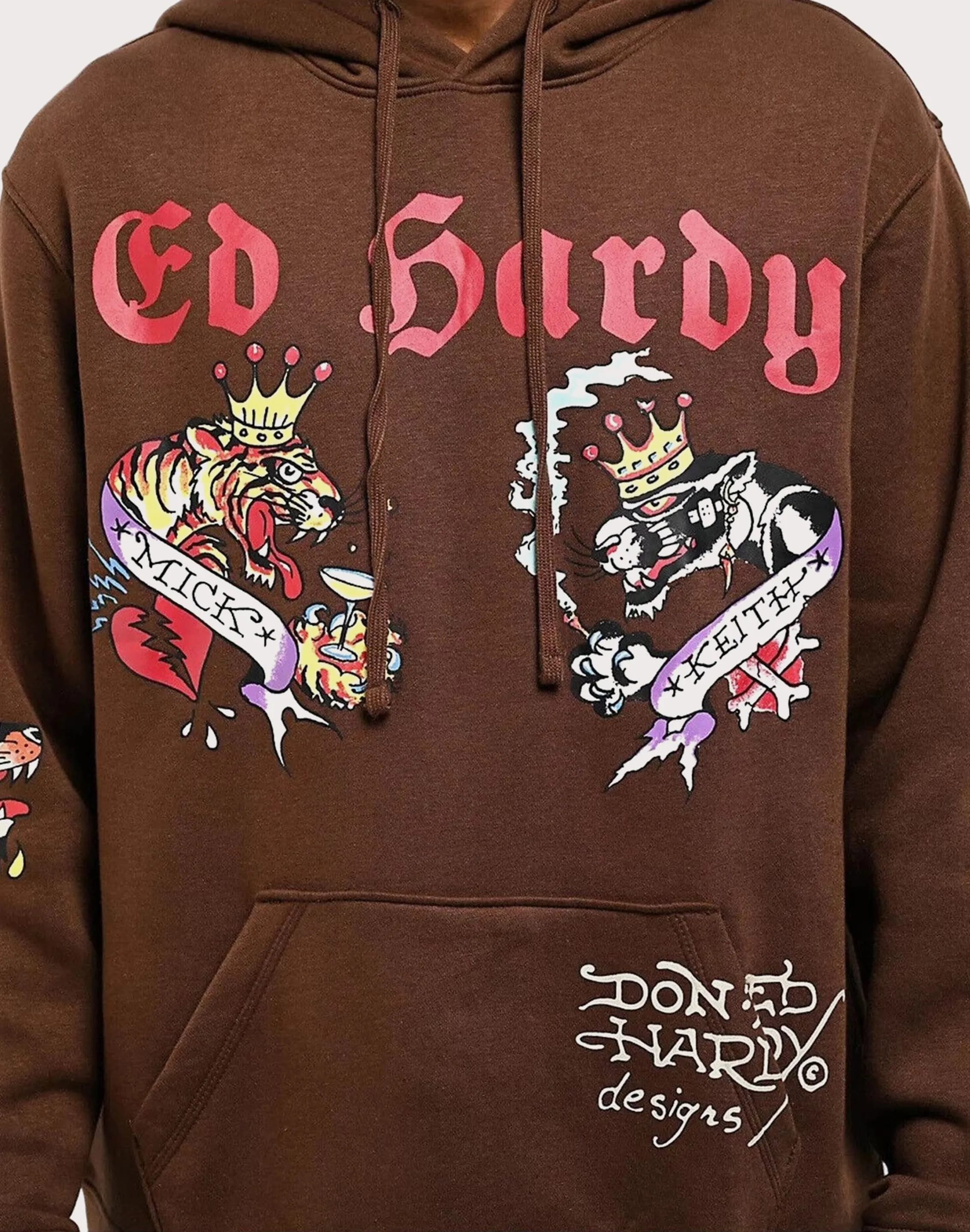 Snow Ready Ed Hardy Panther Tiger Pullover Hoodie