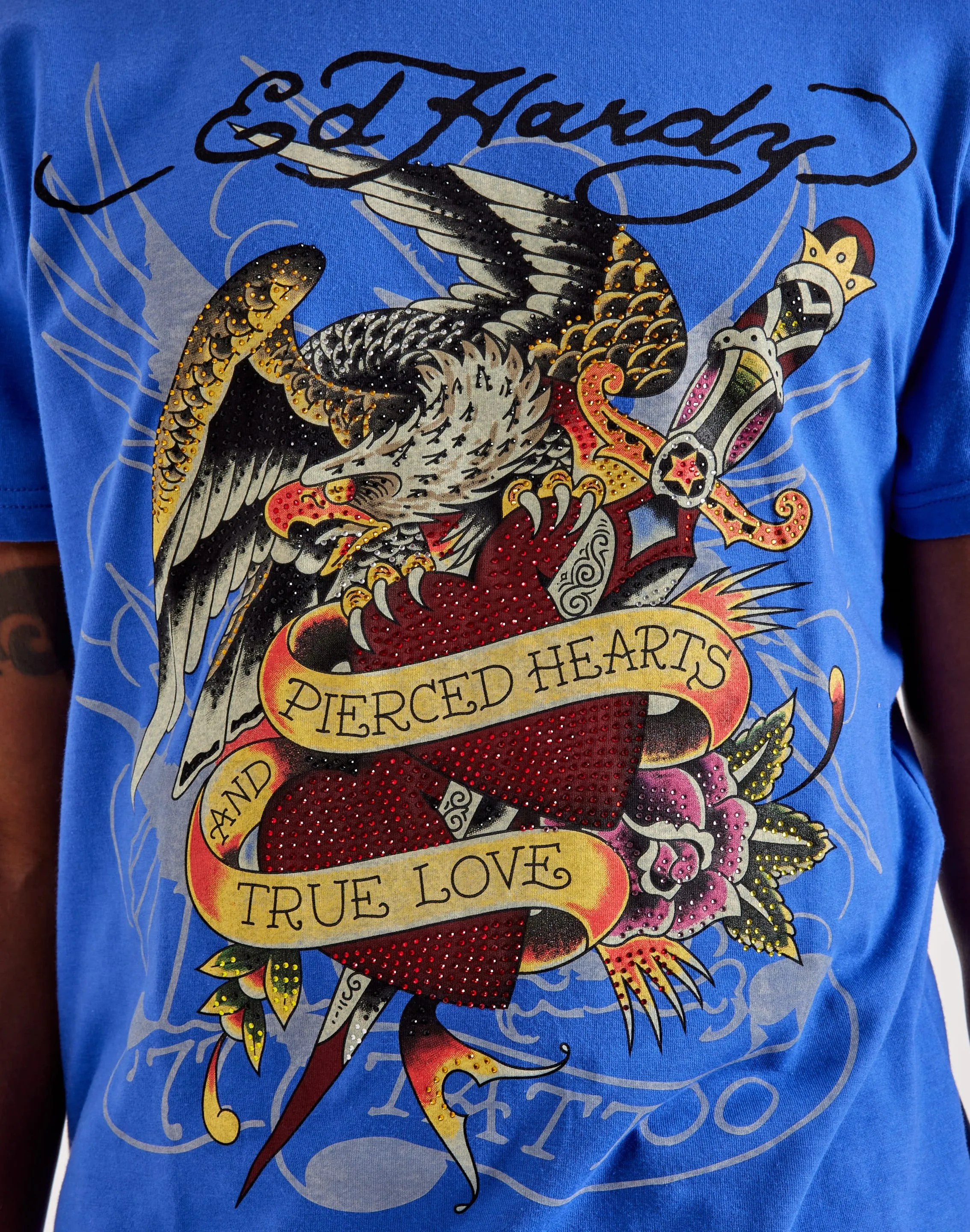 Ed Hardy Pierced Eagle Rhinestone Tee Craft Soul