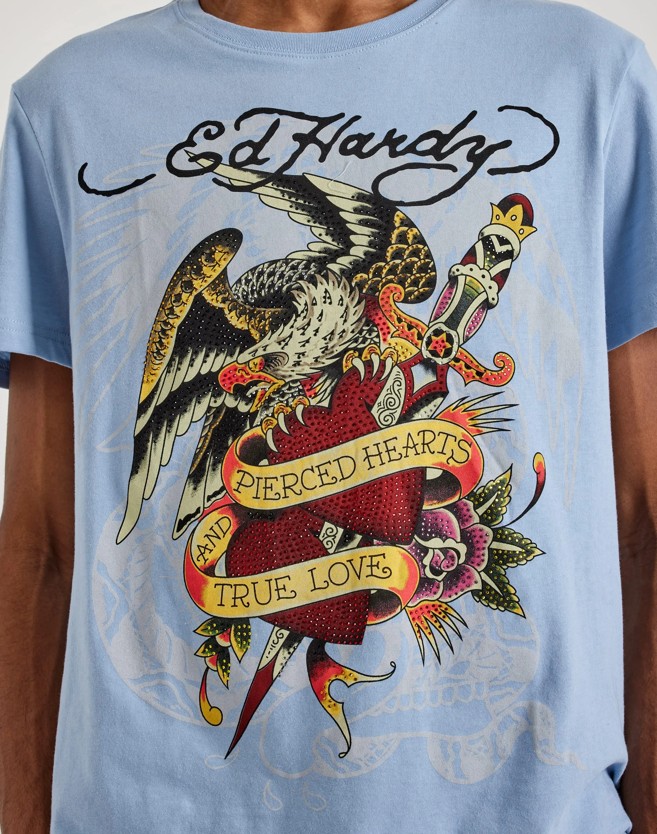 Ed Hardy Pierced Eagle Rhinestone Tee Shine Mood