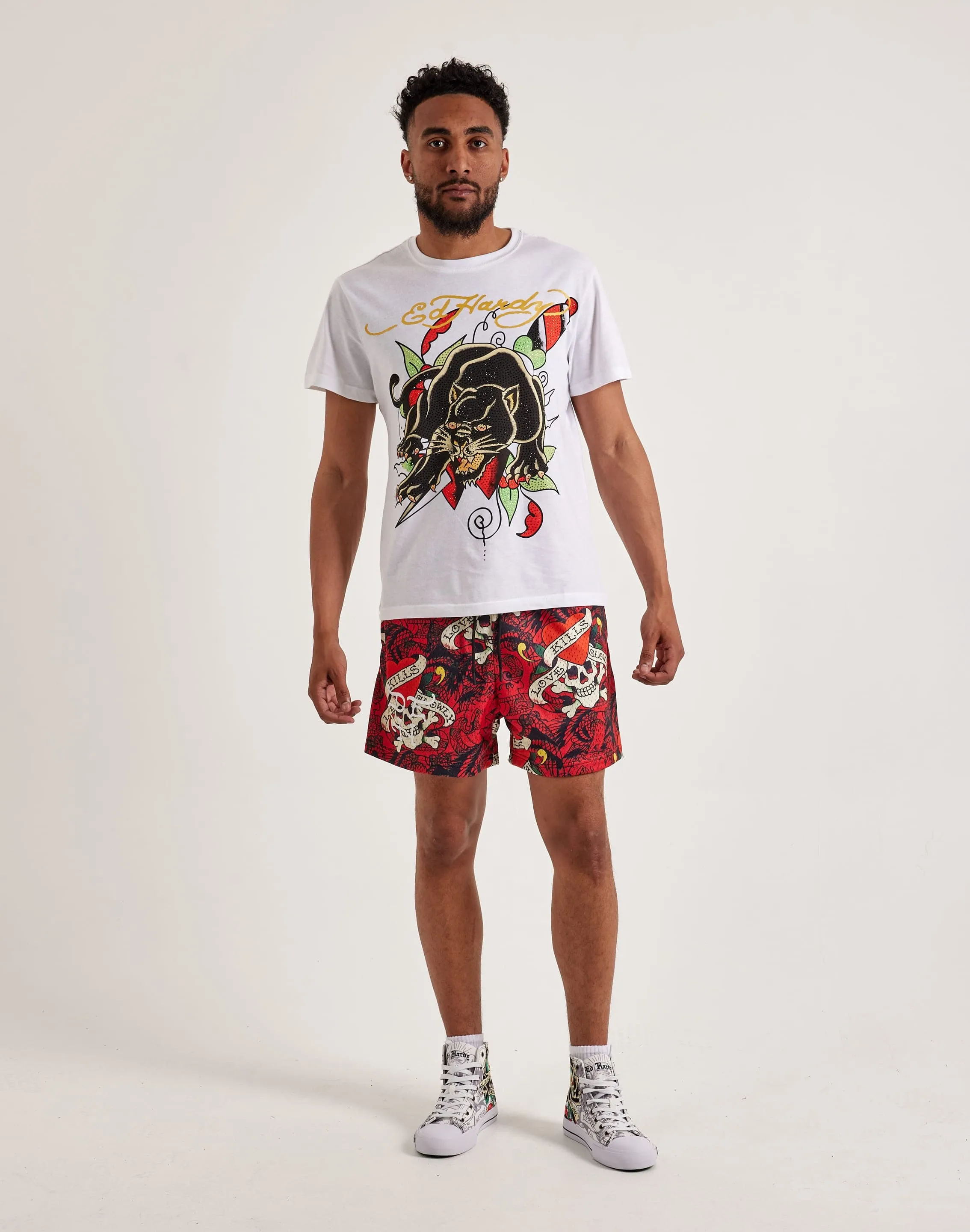 ReinforcedKnees Boss Vibe Ed Hardy Skull Mesh Shorts
