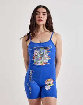 Ed Hardy Tiger Lotus Bodysuit Green Soul All Day