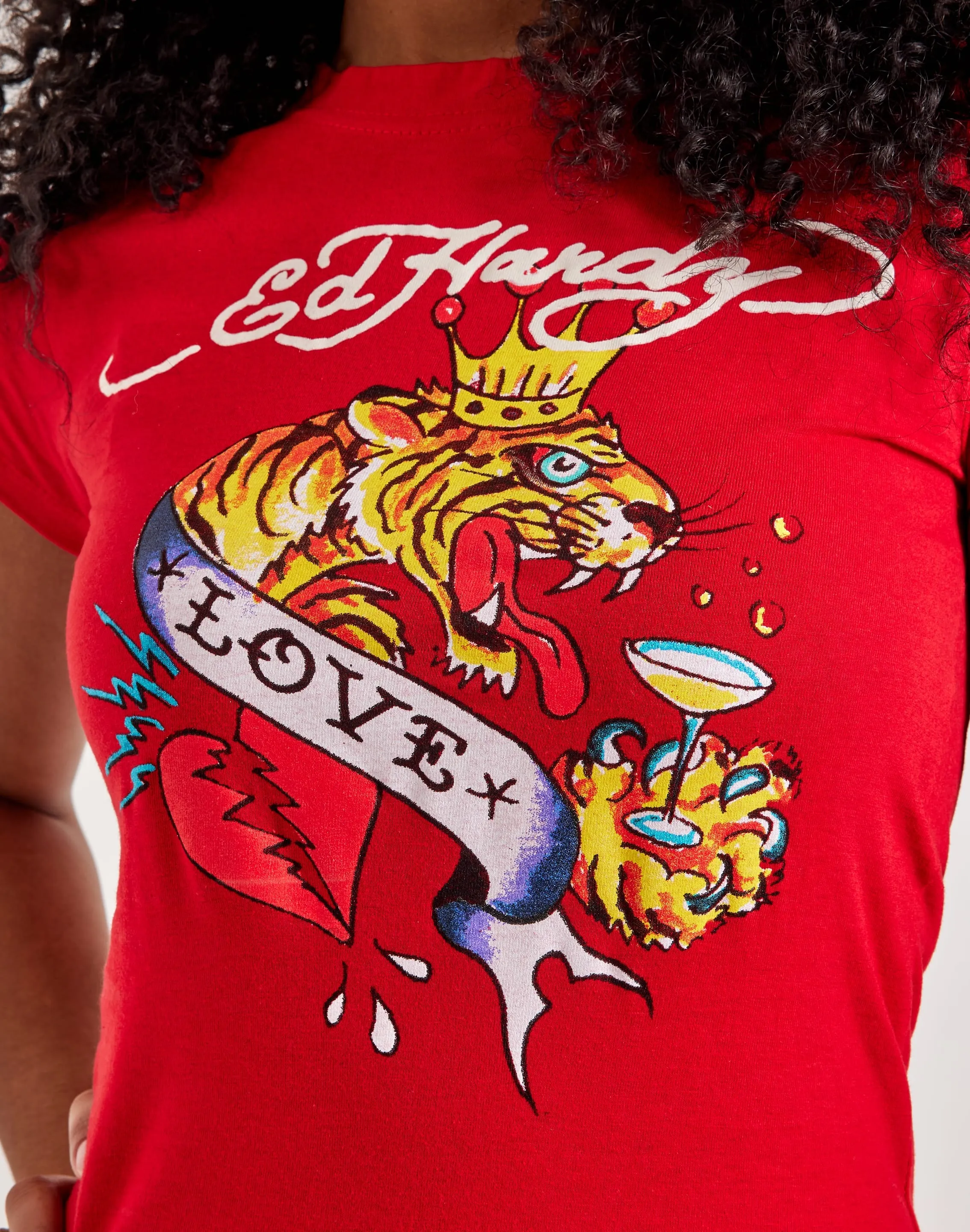 Sun Protection Fabric Ed Hardy Tiger Slim-Fit Tee