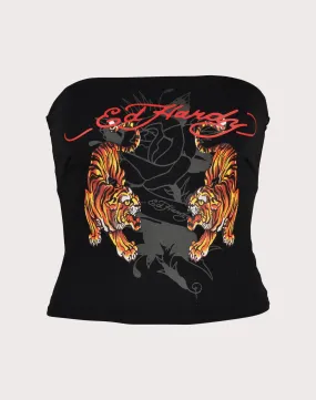 Ed Hardy Tiger Tube Black Top FrictionResistant