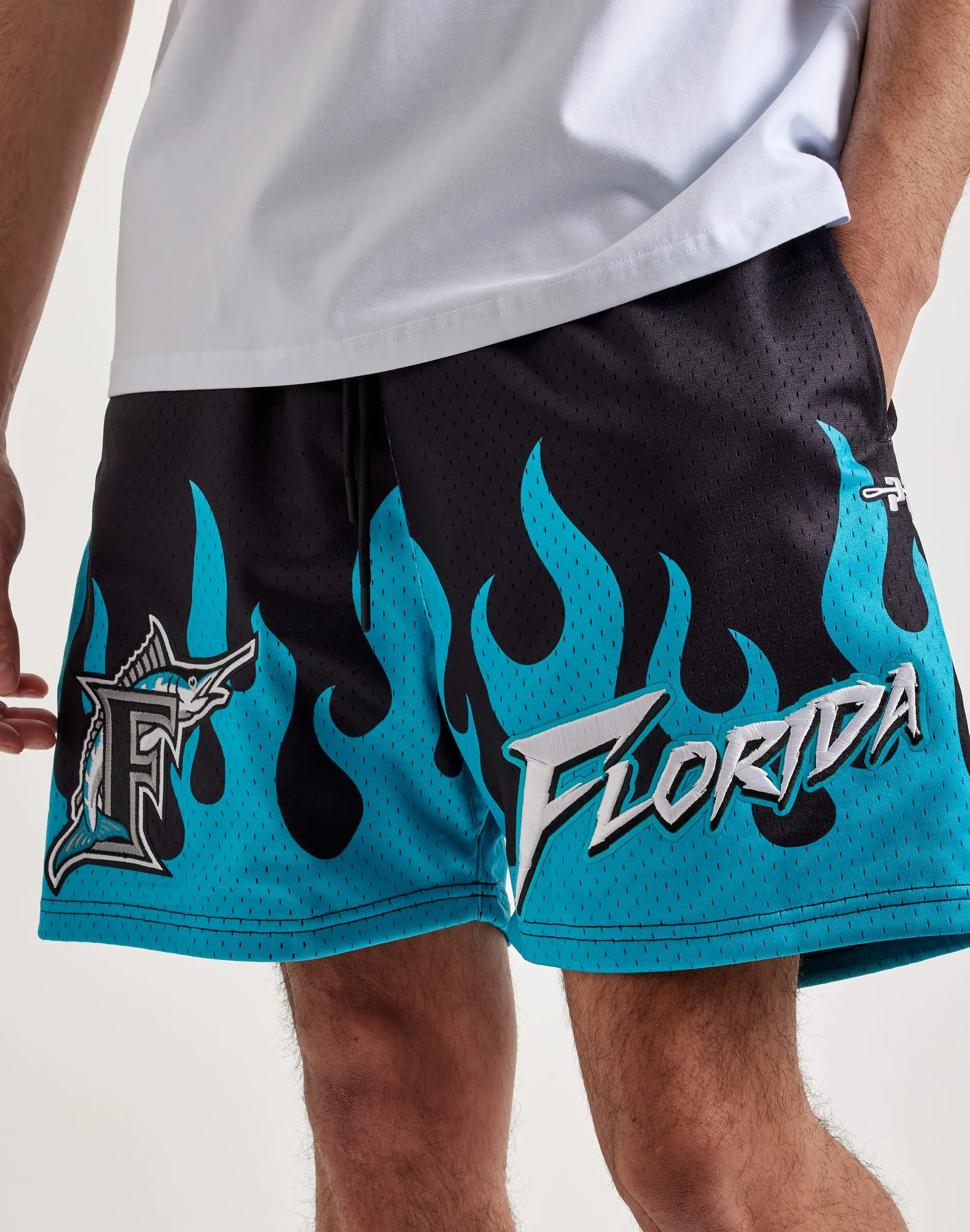 Pro Standard MLB Florida Marlins Flame Shorts Calm Ease Future Glow
