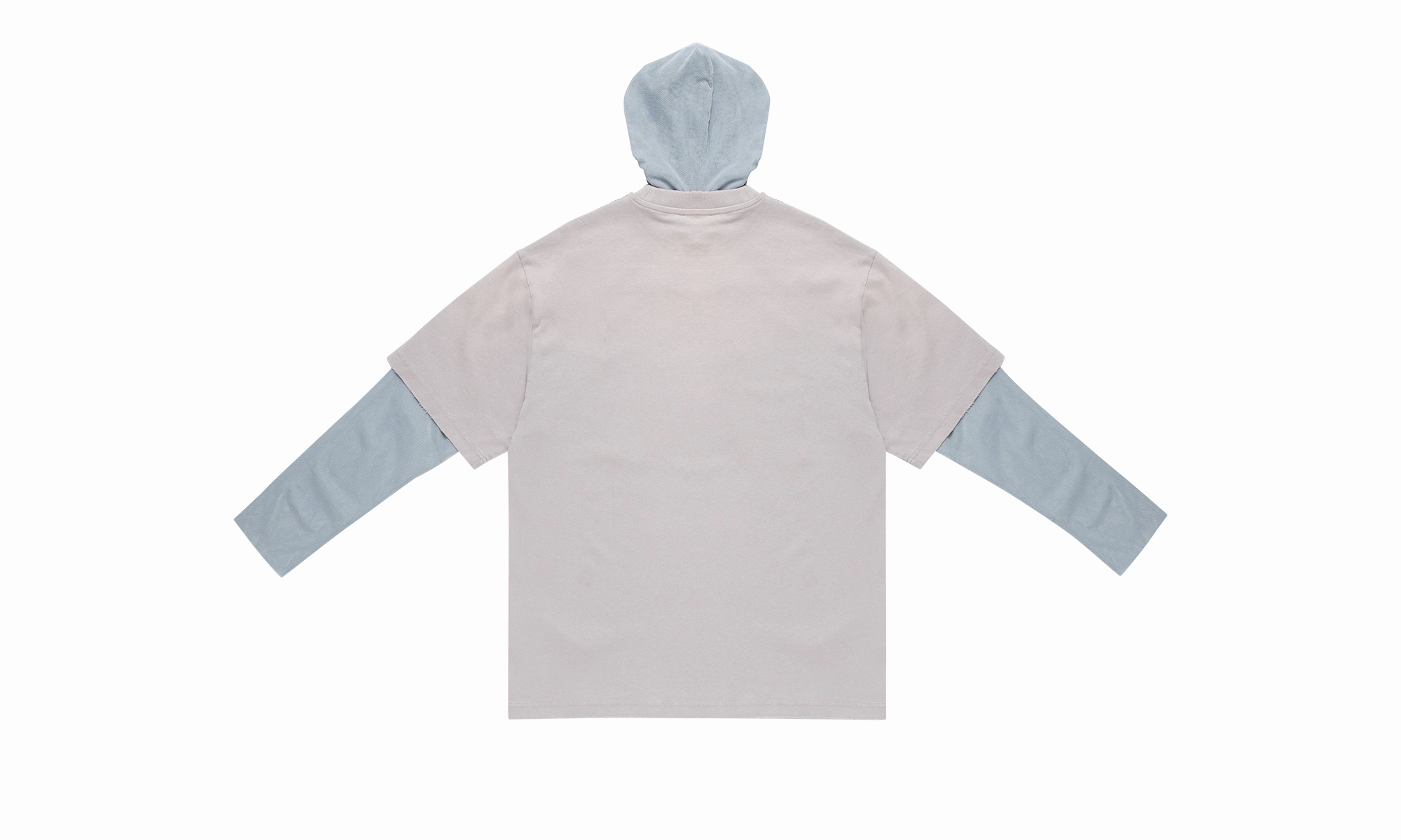 EDLUND LOGO NECKLACE PRINTED HOODIE GREY "Grey"