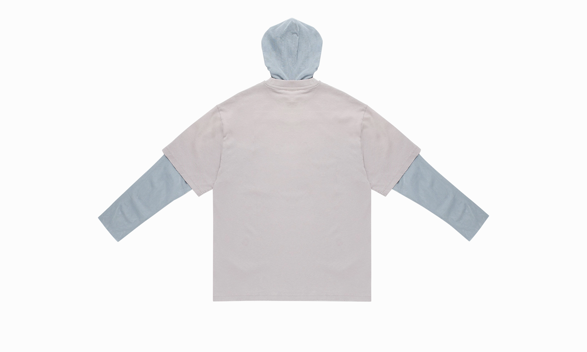 EDLUND LOGO NECKLACE PRINTED HOODIE GREY "Grey"