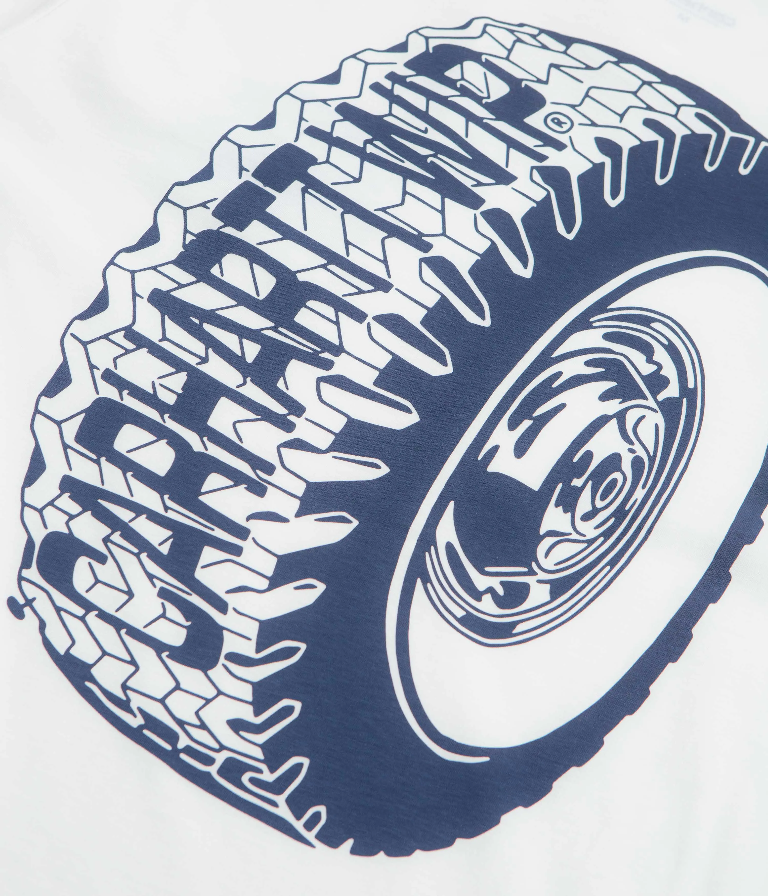 Patterned Design piping Carhartt Tire T-Shirt - White