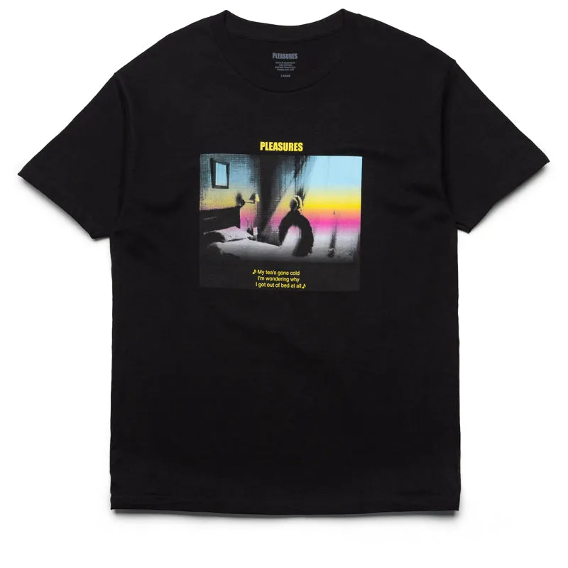 Lightweight Jersey Knit earthy colors Pleasures Window Tee - Black