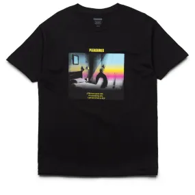 Lightweight Jersey Knit earthy colors Pleasures Window Tee - Black