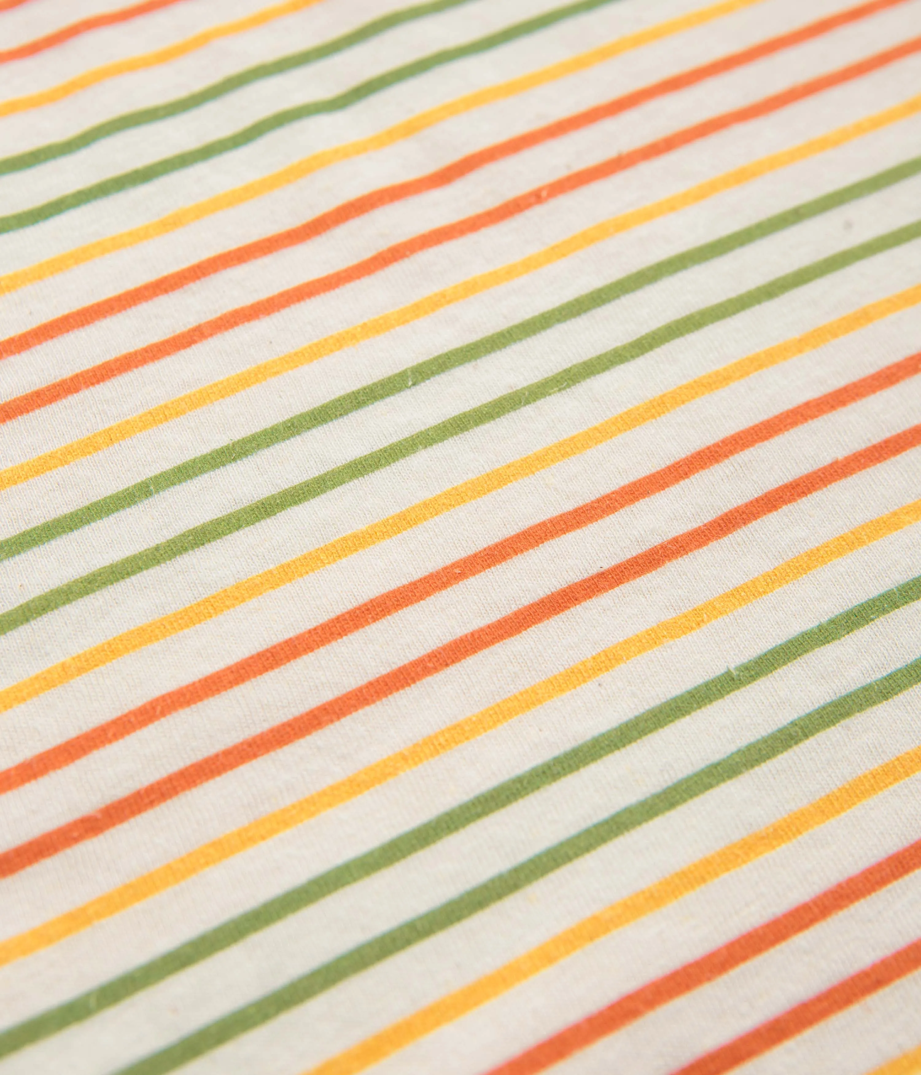 Mollusk Womens Ringer T-Shirt - Red / Gold / Green Stripe Unisex Design