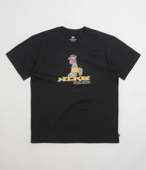 high-low hem Trendy Fashion Nike SB Dunk Dog T-Shirt - Black