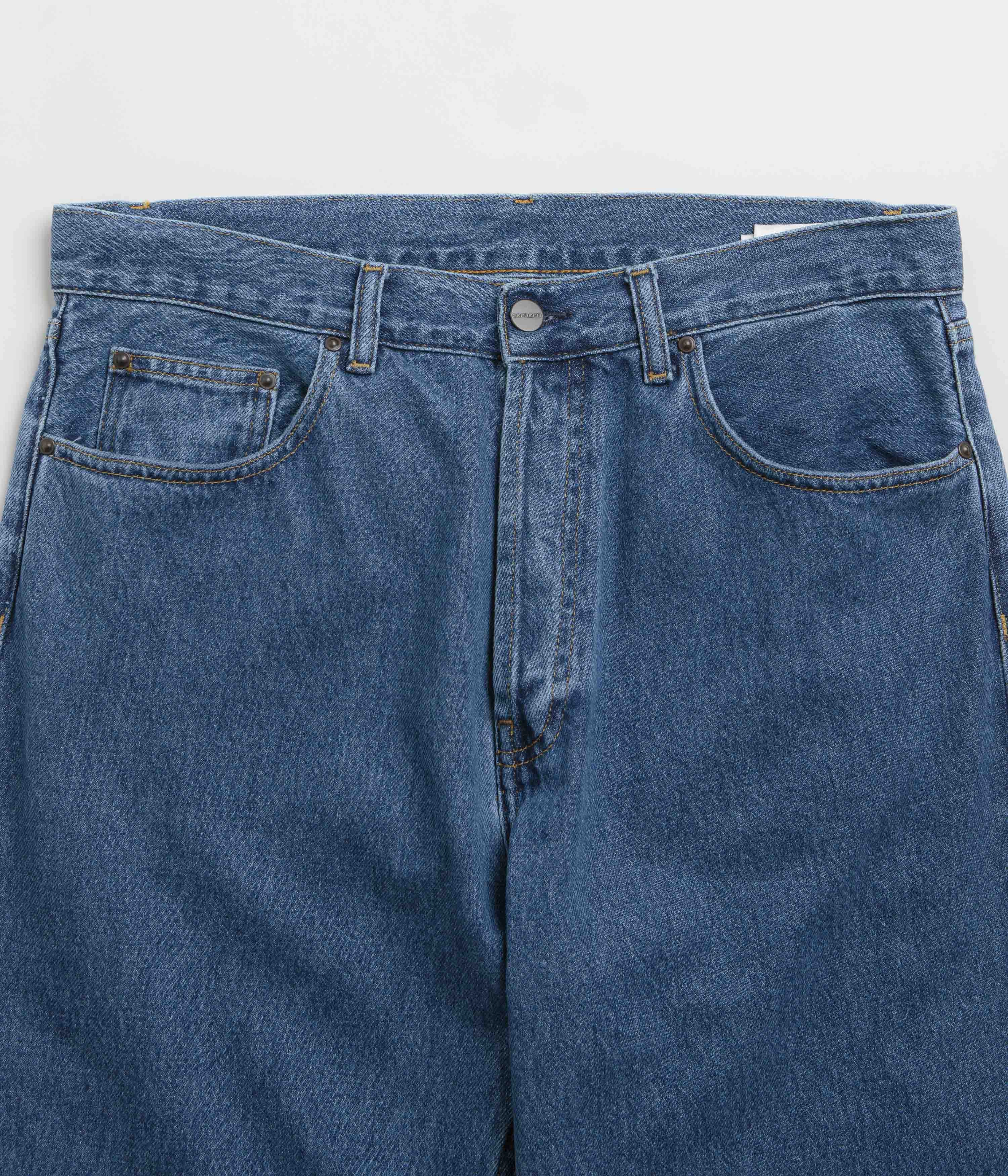 Trendy Waist Eco Friendly Material Carhartt Nolan Pants - Blue Heavy Stone Wash