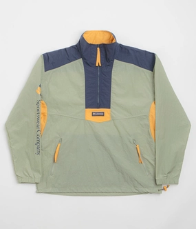 Reinforced Shoulders Stylish Columbia Riptide II Retro Windbreaker Anorak - Safari / Nocturnal