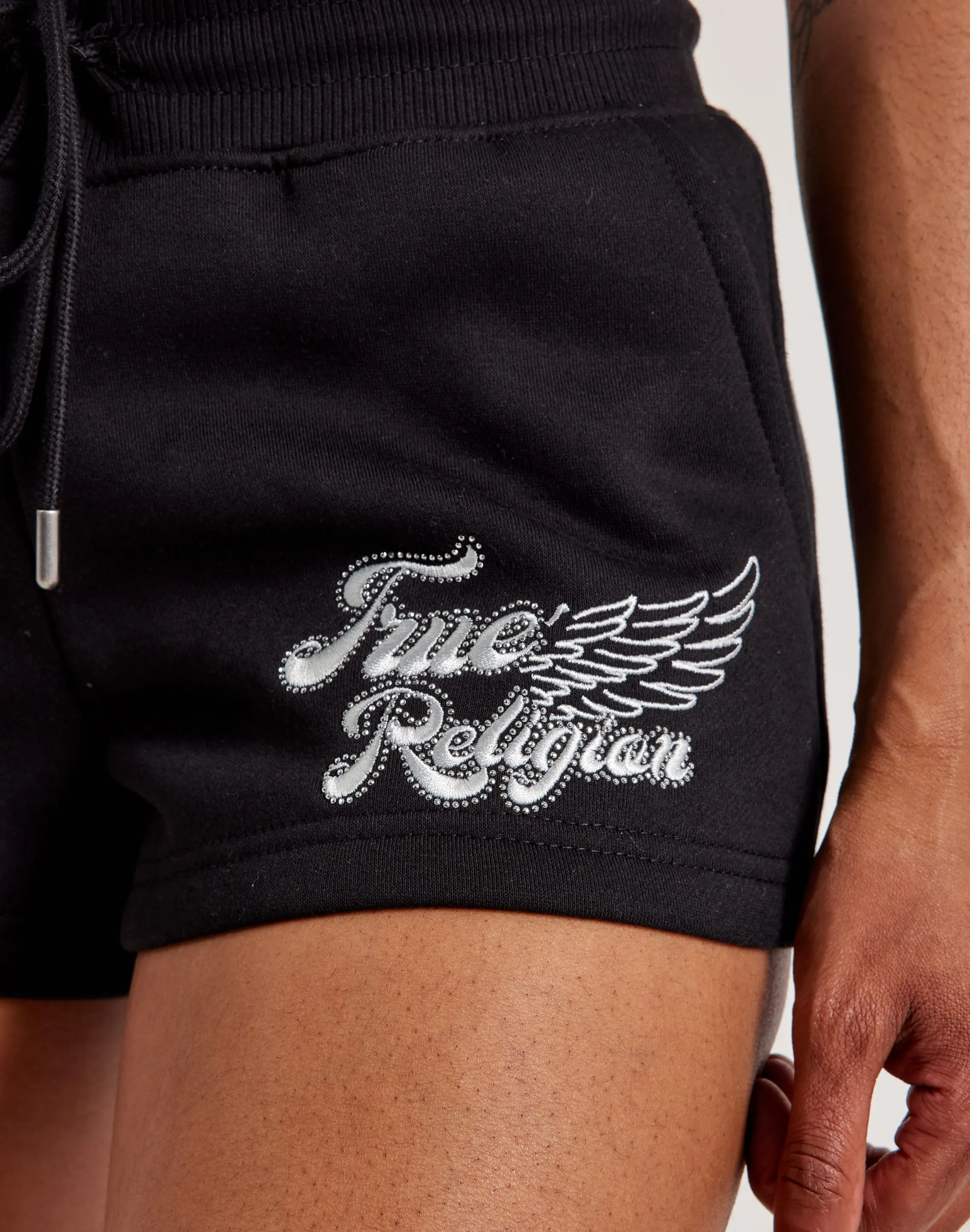 True Religion Crystal Wing Lounge Shorts Craft Core Earth Fit