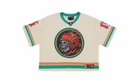 First Down Jersey "Bone / Teal / Orange" DurableBlend Reflective accents