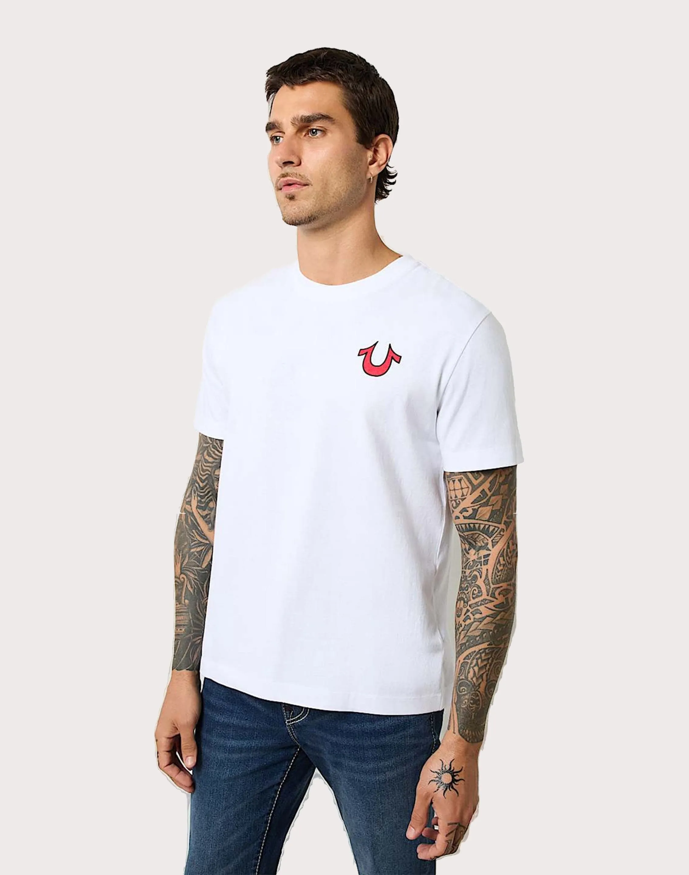 Hot Core True Religion Blazing World Tour Logo Tee