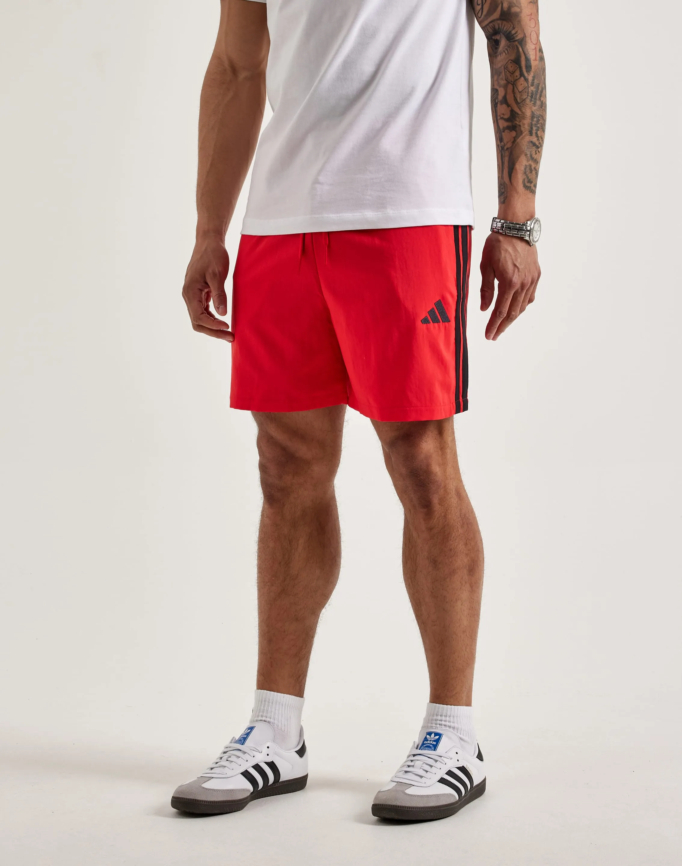 BiasCut Trims ElasticCuffDesign Adidas Essential 3-Stripes Chelsea Shorts