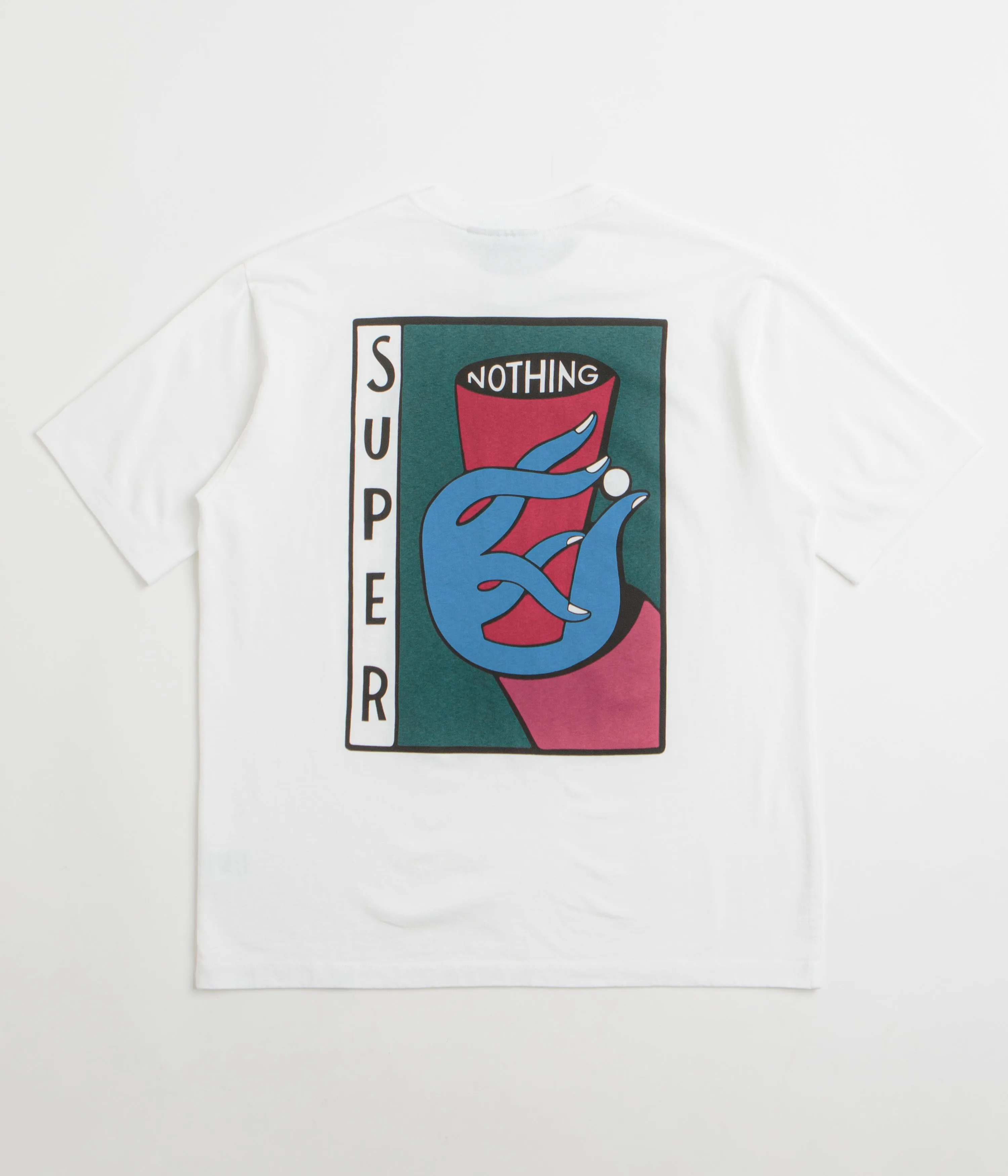 by Parra Super Nothing T-Shirt - White beaded hem Trendy