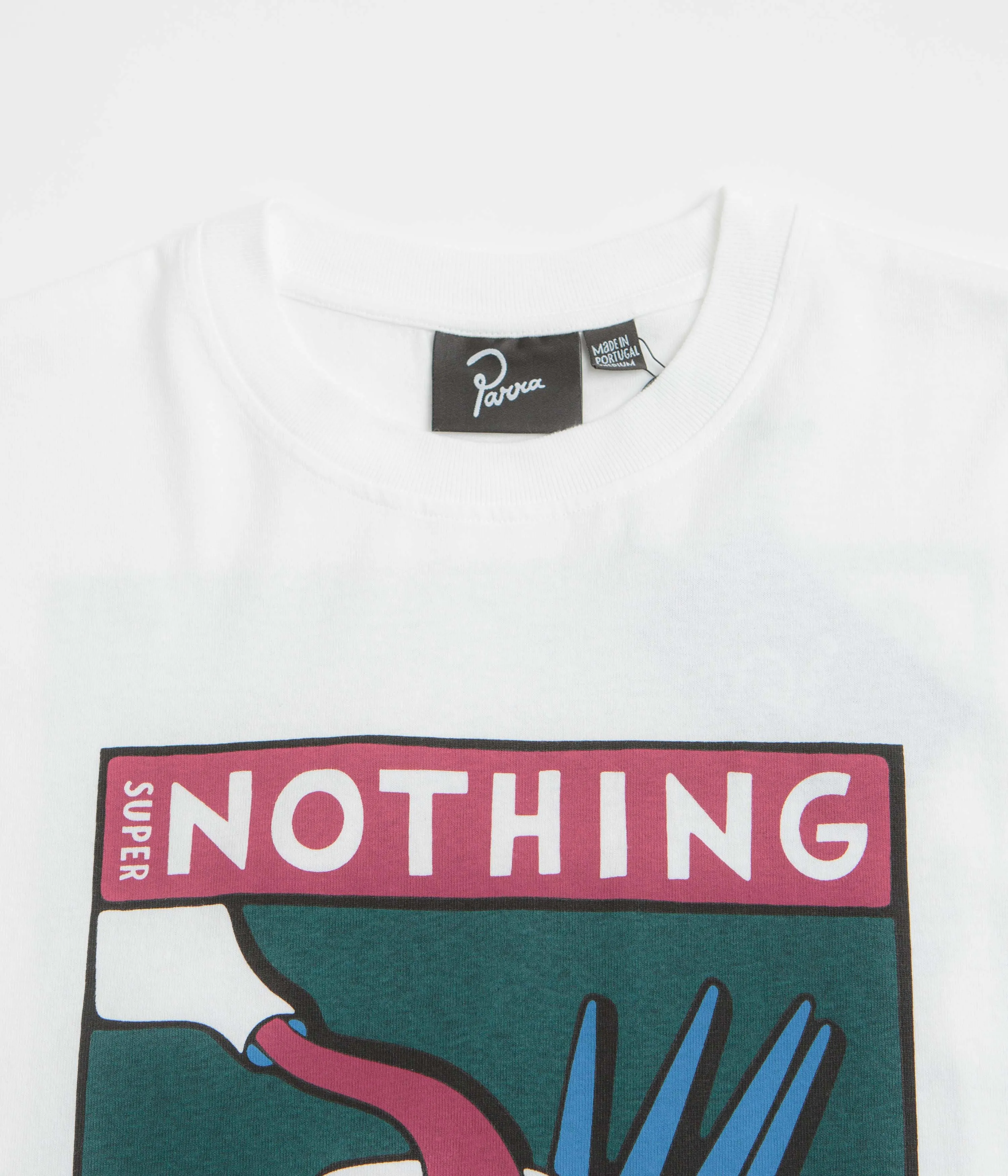hoodie silhouette Curvy Fit by Parra Super Nothing T-Shirt - White