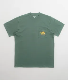 Full length indoor activity Carhartt Crown Pocket T-Shirt - Silver Pine
