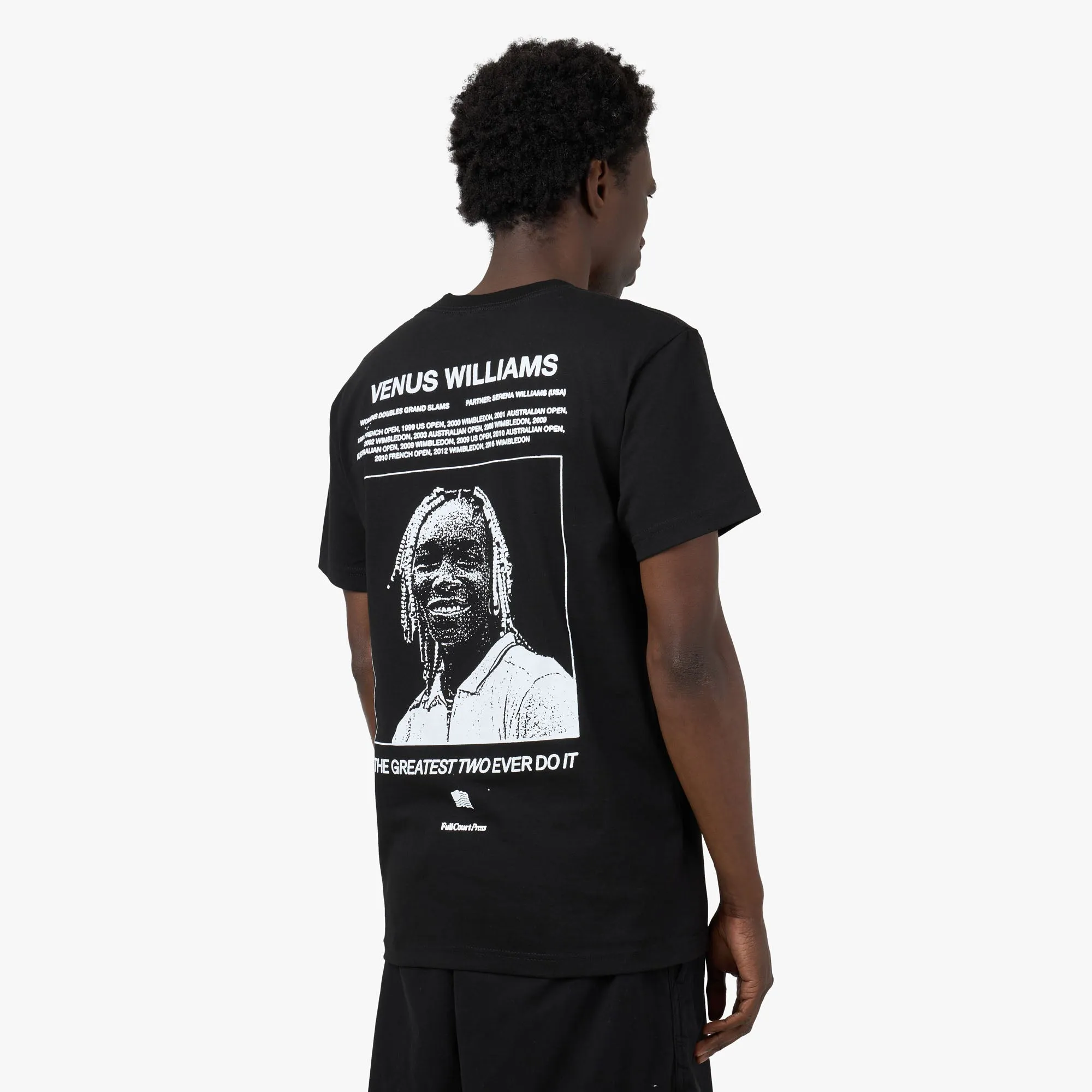 Full Court Press Williams T-Shirt Black Lightweight embroidered hem