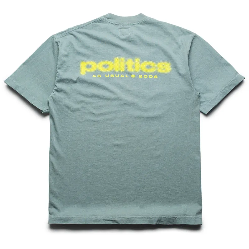 elastic waistband Fringe Detail Politics Spaz Tee - Atlantic Green