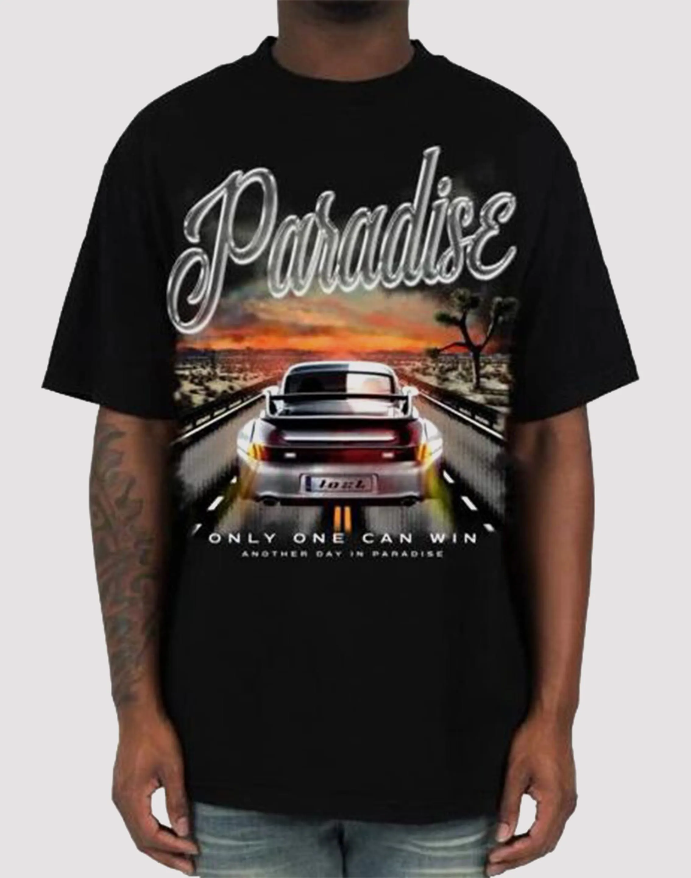 Fairy Core Paradise Lost Sunset Black Tee