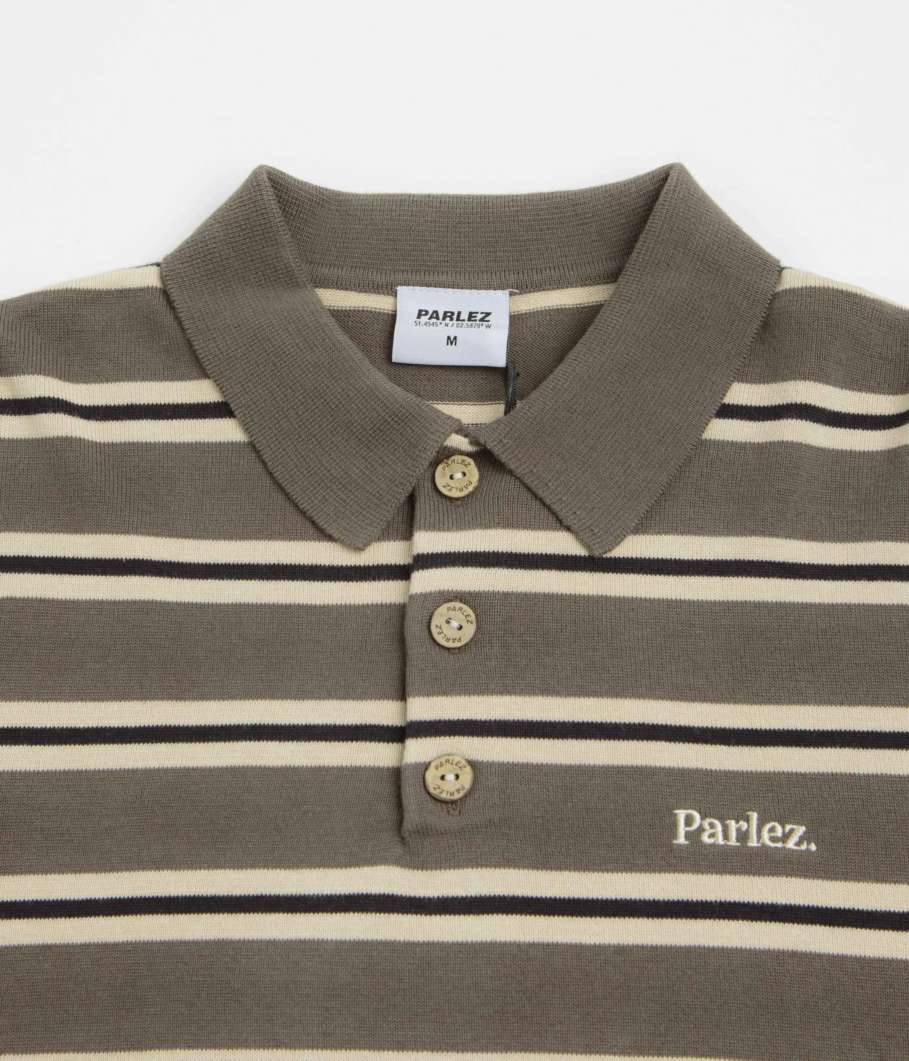 Parlez Aspen Long Sleeve Polo Shirt - Moss bohemian flair Unisex style